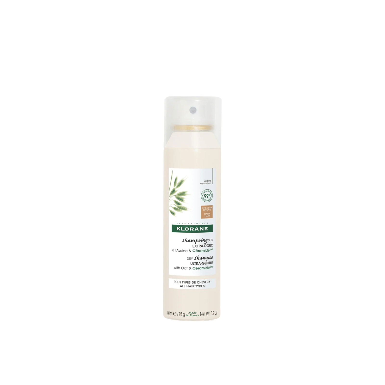 Klorane Dry Shampoo Natural Tinted Oat Extract 150ml