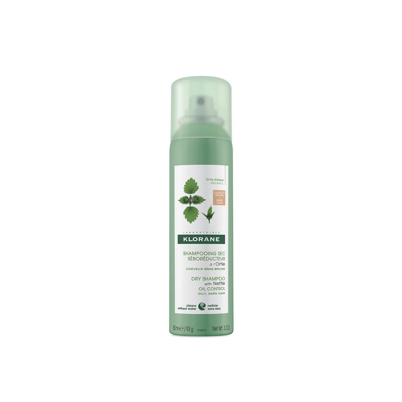 Klorane Dry Shampoo with Nettle Brown to Dark Hair 150ml