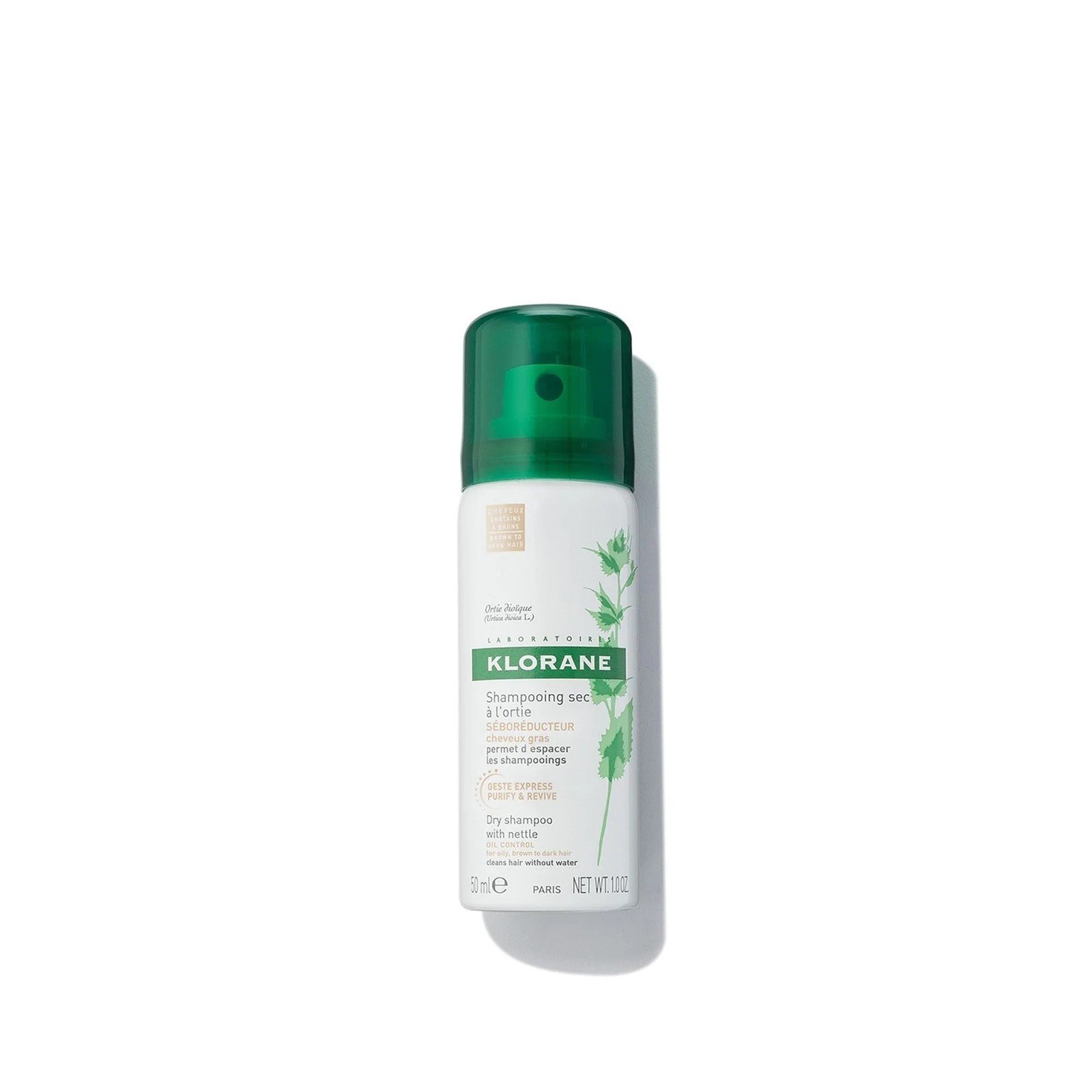 Klorane Dry Shampoo with Nettle Brown to Dark Hair 50ml