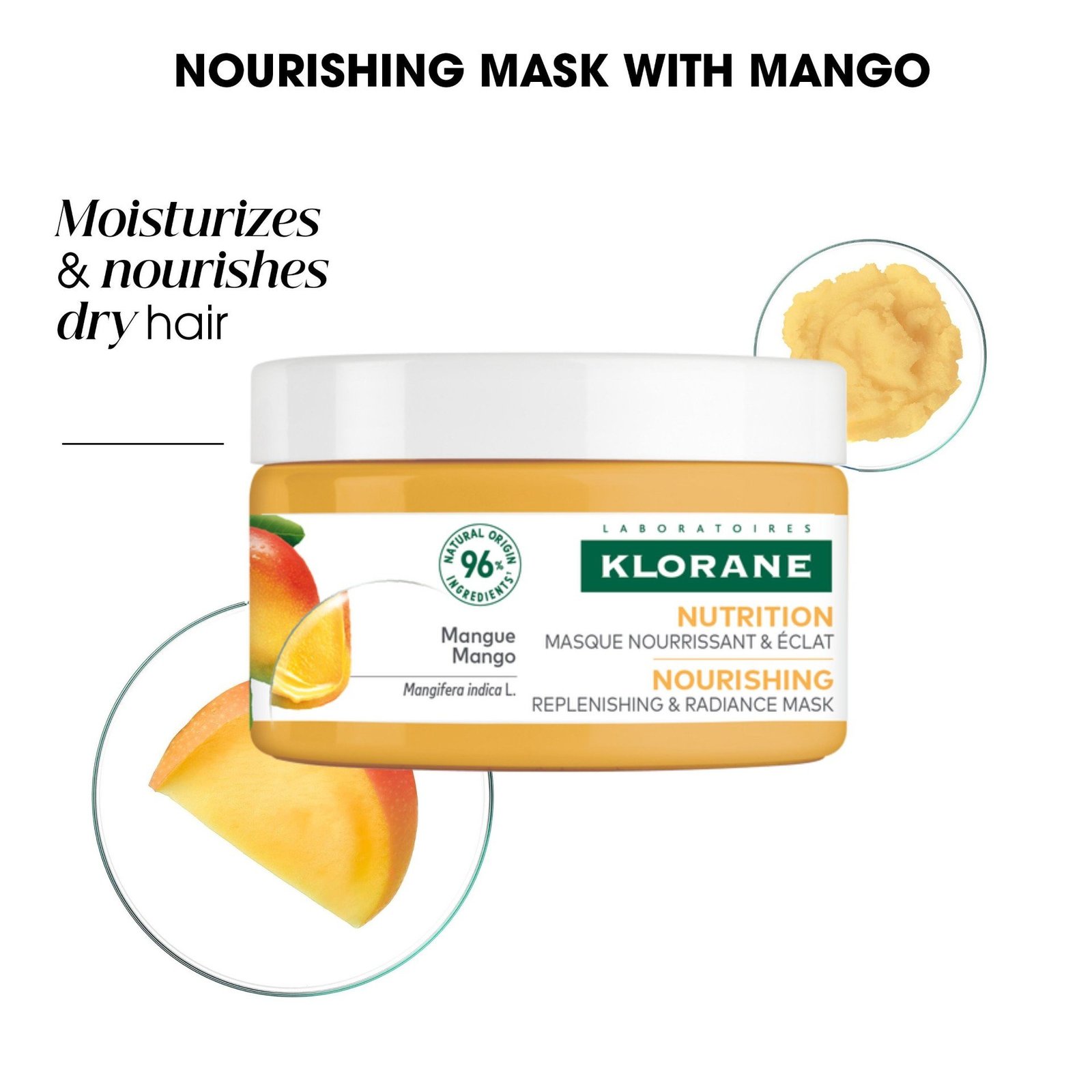 Klorane Nourishing Mask with Mango Butter 250ml