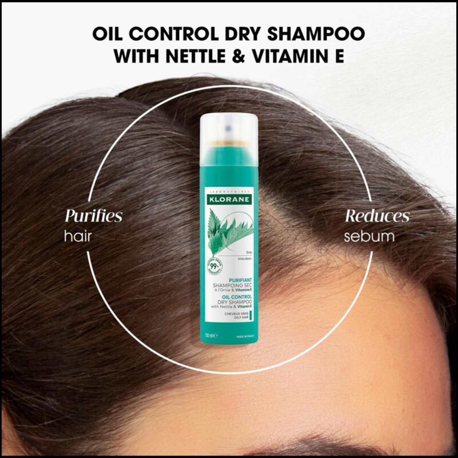 Klorane Oil Control Dry Shampoo with Nettle 50ml