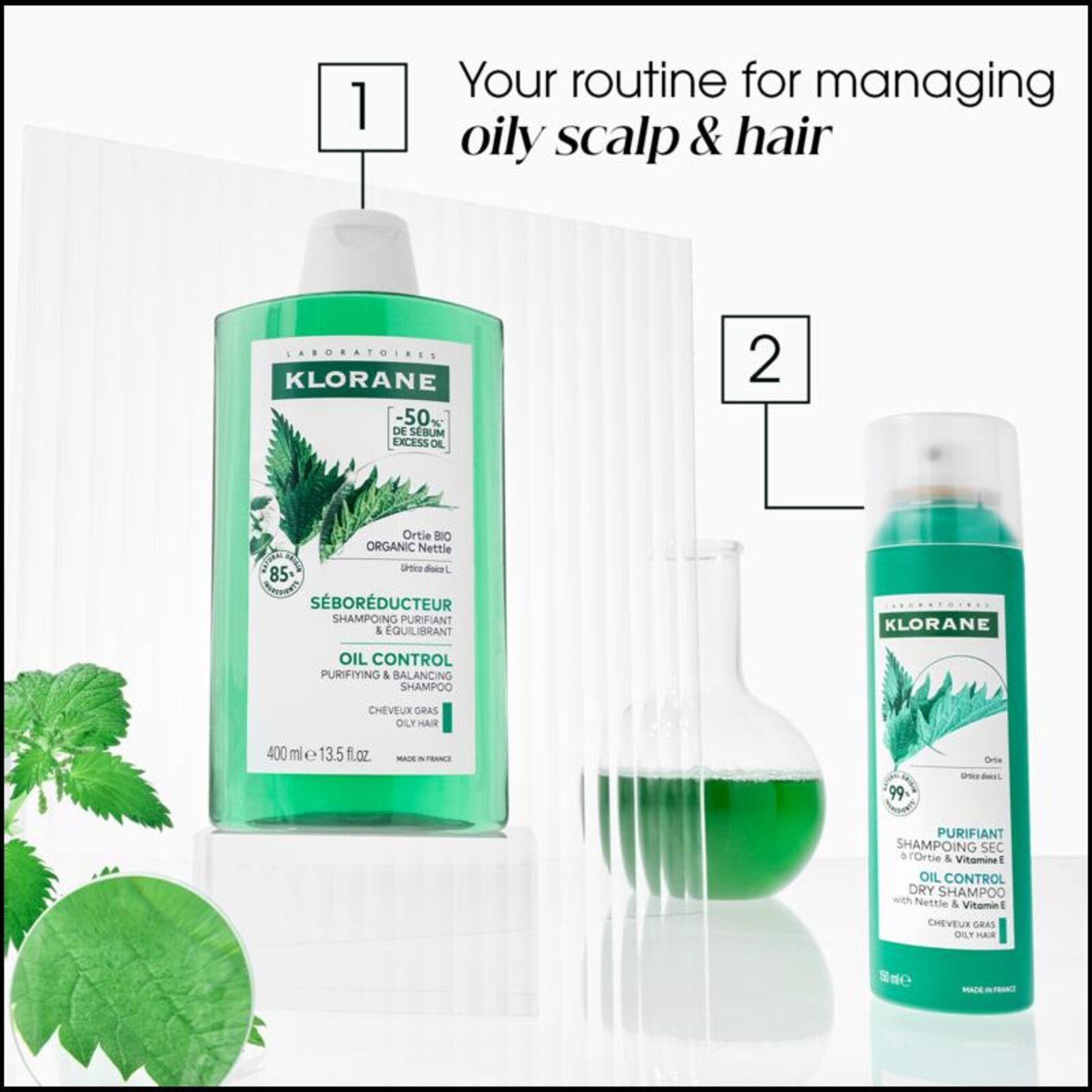 Klorane Oil Control Dry Shampoo with Nettle 50ml