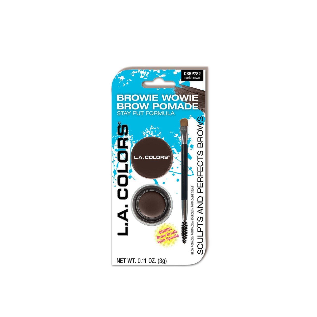 L.A. Colors Browie Wowie Brow Pomade CBBP782 Dark Brown 3g (0.11 oz)