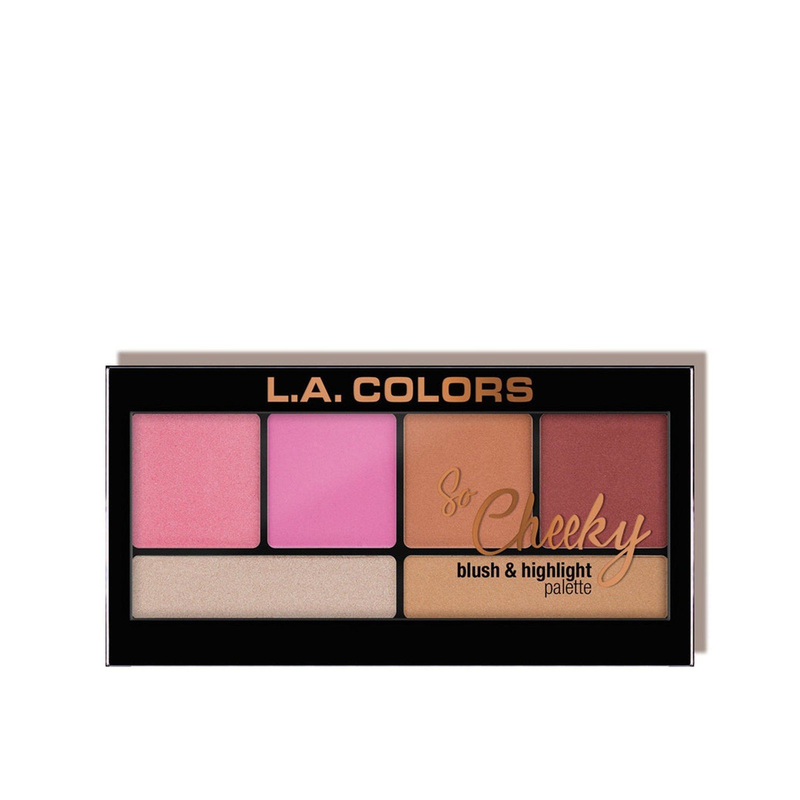 L.A. Colors So Cheeky Blush & Highlight Palette Pink & Playful