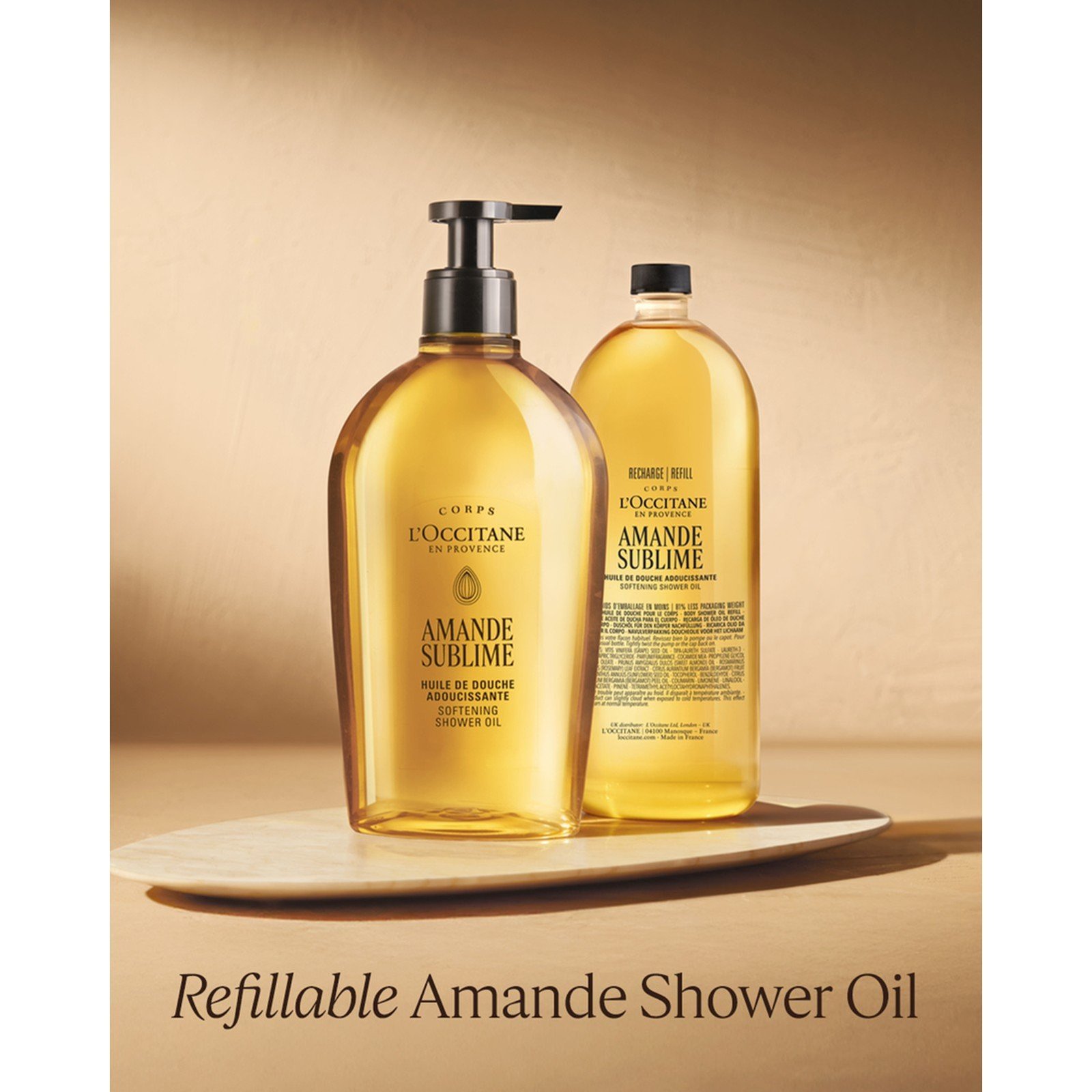 L'Occitane Almond Softening Shower Oil Refill 500ml