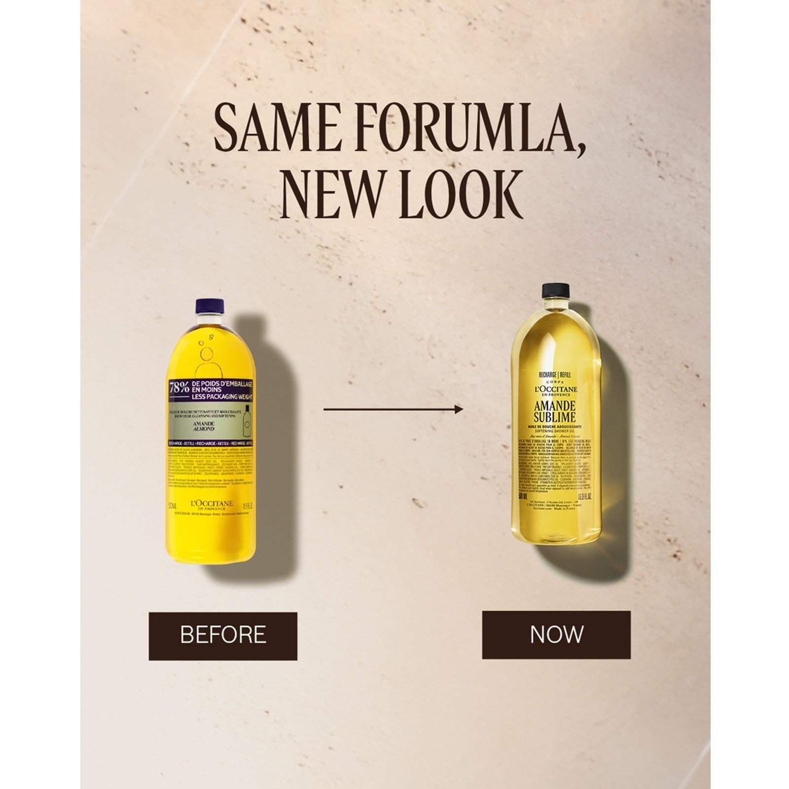 L'Occitane Almond Softening Shower Oil Refill 500ml