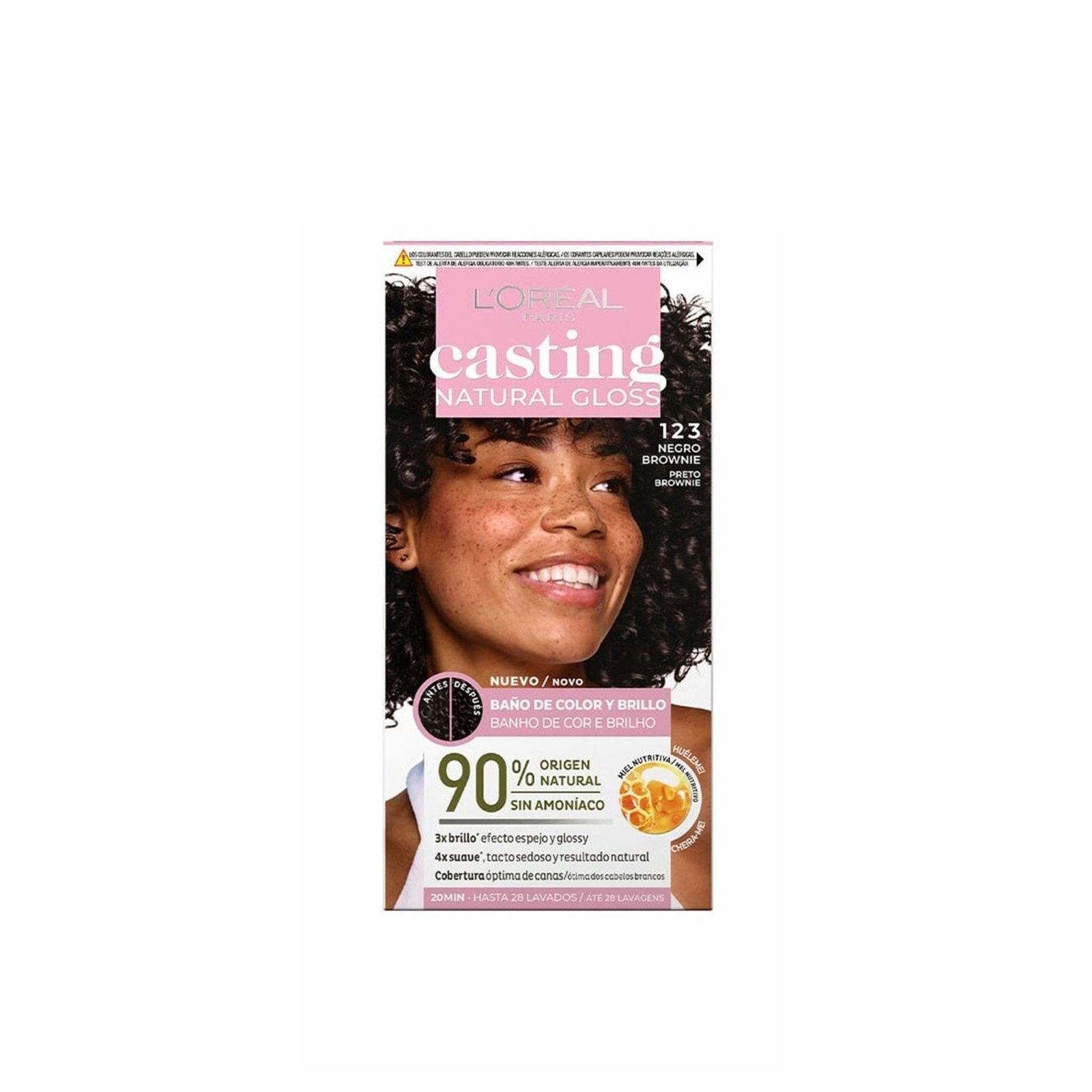 L'Oréal Paris Casting Natural Gloss 123 Black Brownie Semi-Permanent Hair Dye