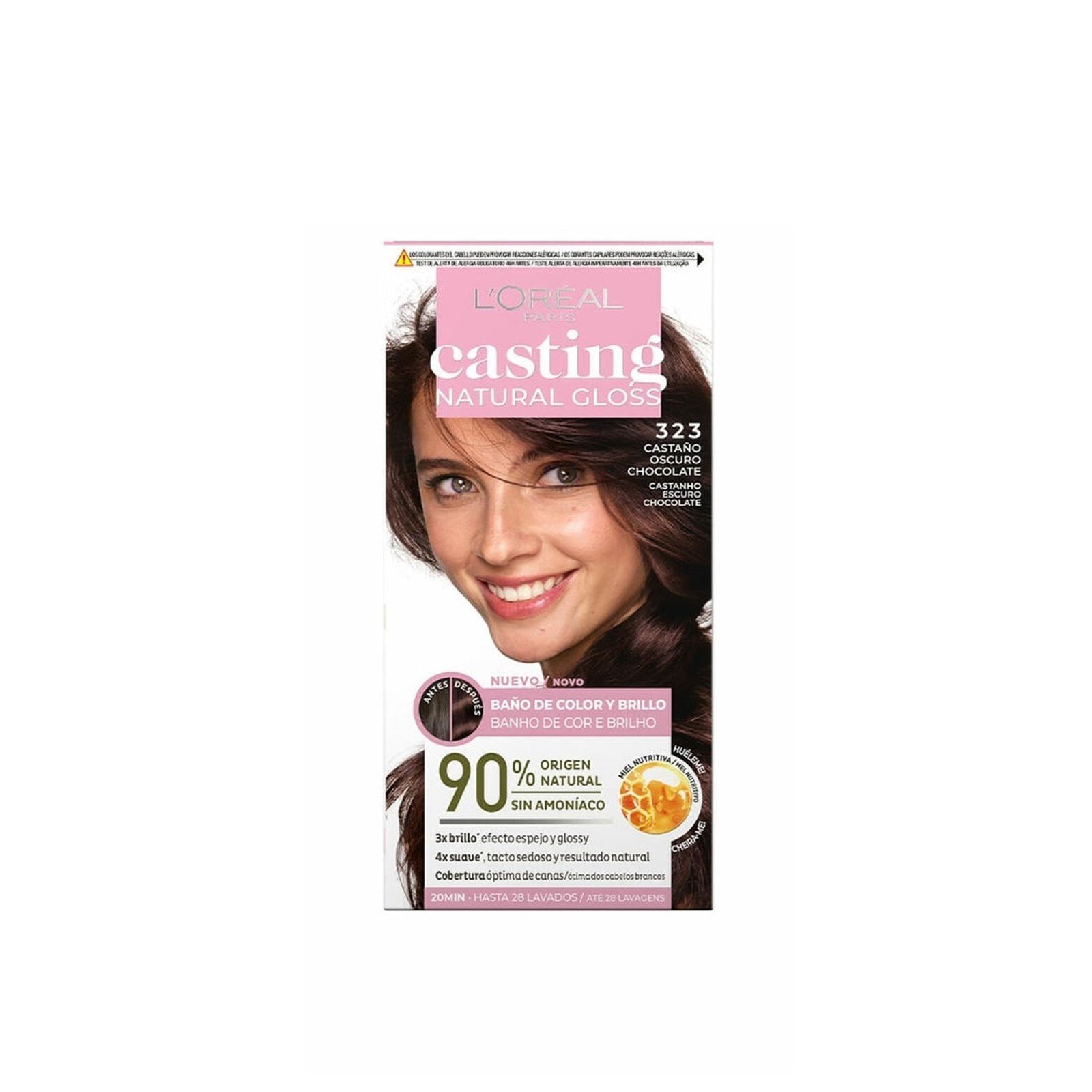 L'Oréal Paris Casting Natural Gloss 323 Dark Brown Chocolate Semi-Permanent Hair Dye