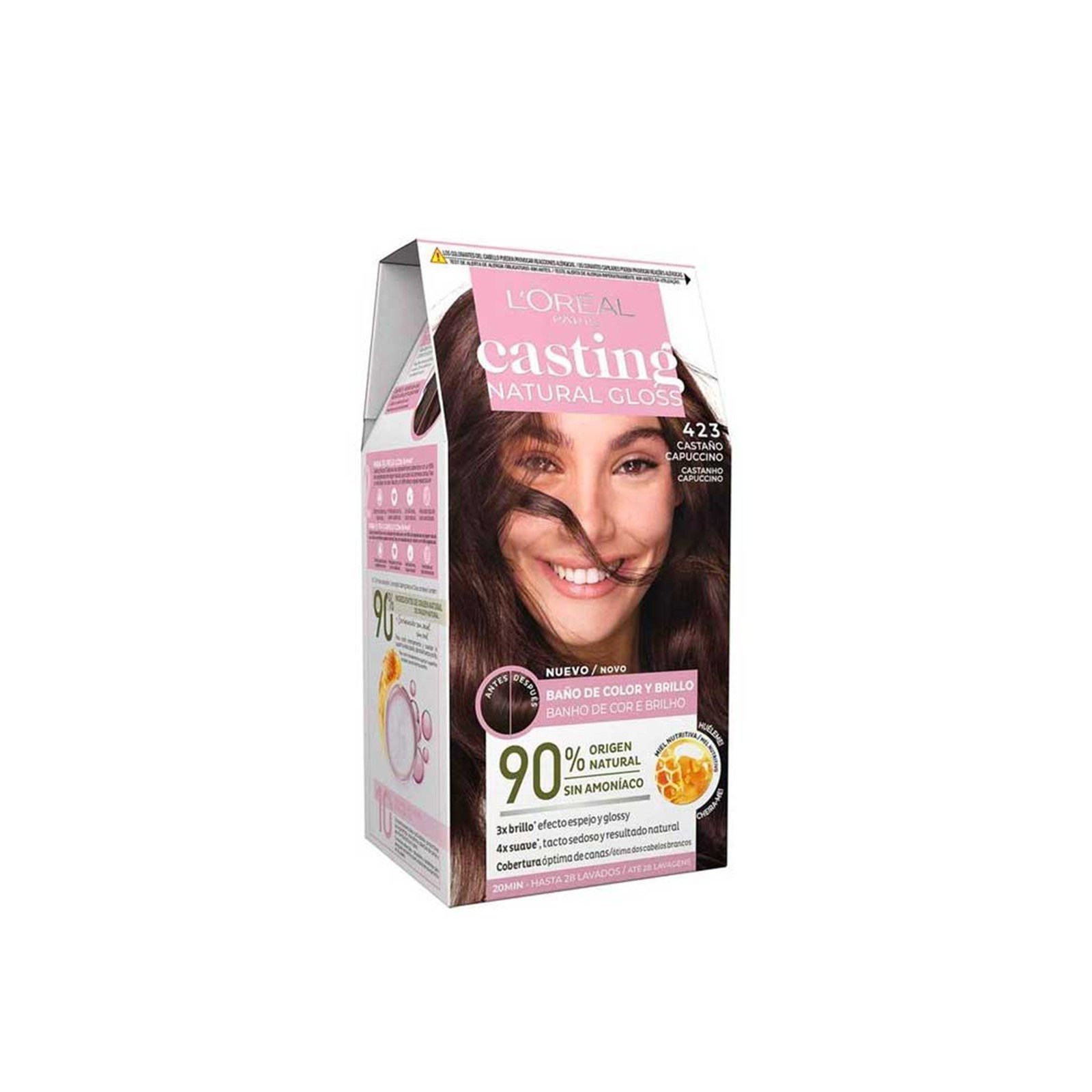 L'Oréal Paris Casting Natural Gloss 423 Chestnut Brown Semi-Permanent Hair Dye