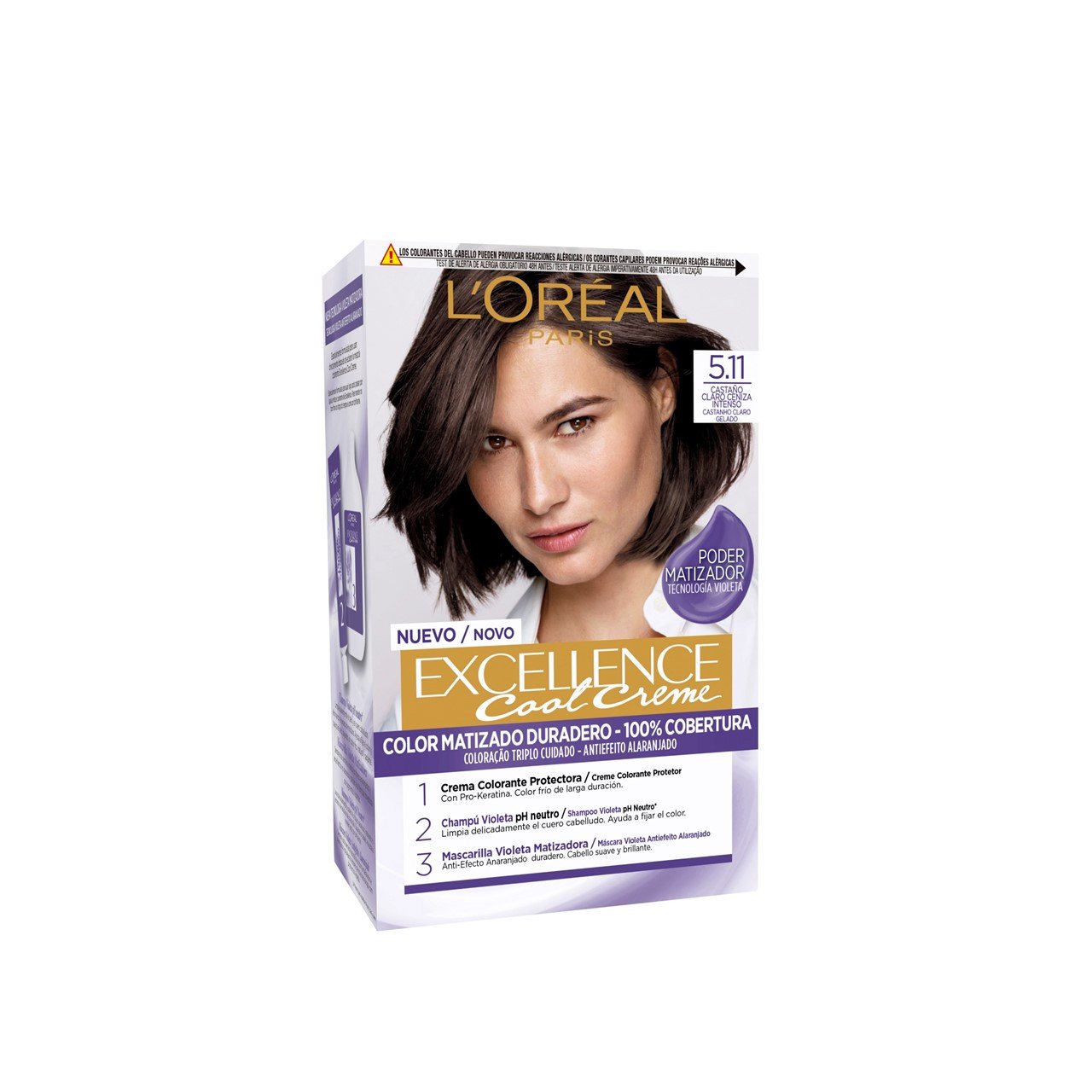 L'Oréal Paris Excellence Cool Creme 5.11 Ash Light Brown Hair Dye