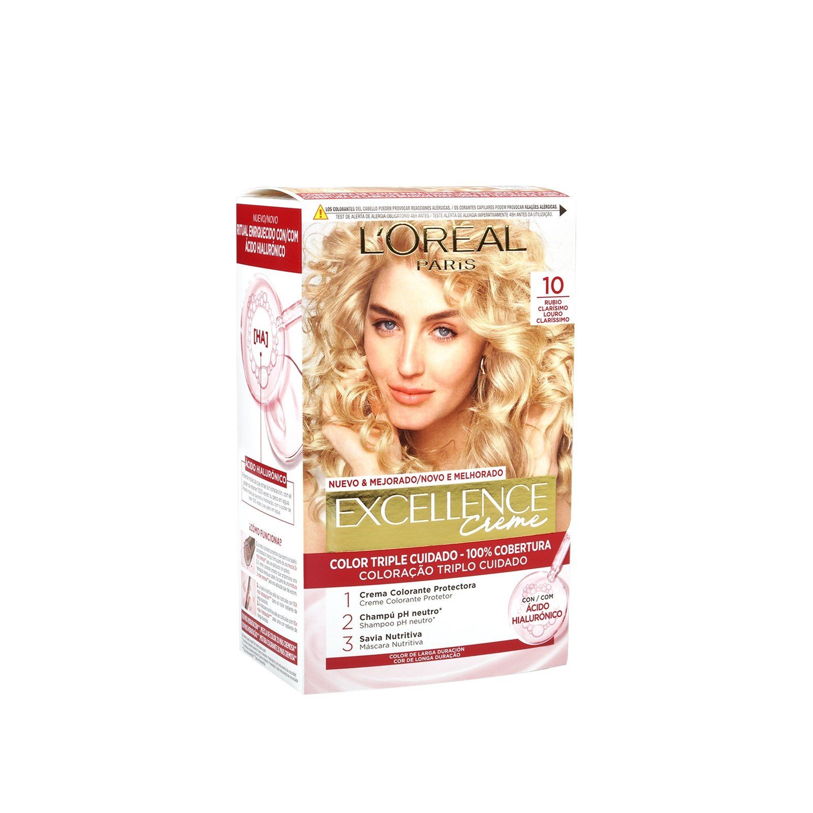 L'Oréal Paris Excellence Creme Hair Dye 10 Natural Baby Blonde