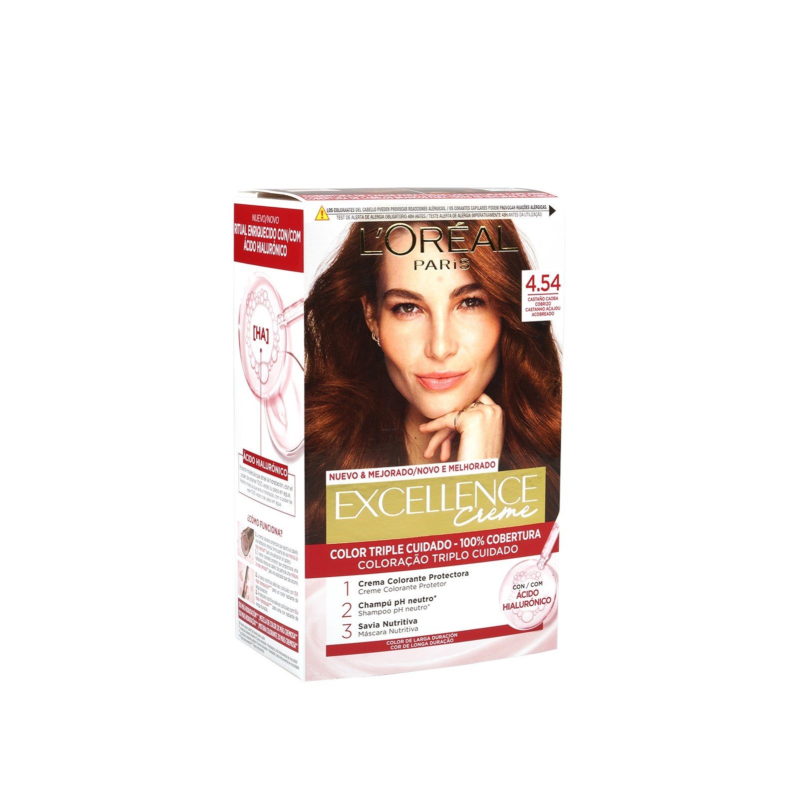 L'Oréal Paris Excellence Creme Hair Dye 4.54 Dark Copper Mahogany