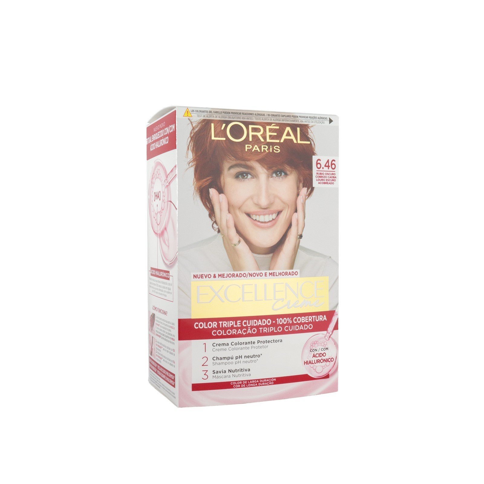 L'Oréal Paris Excellence Creme Hair Dye 6.46 Light Copper Red