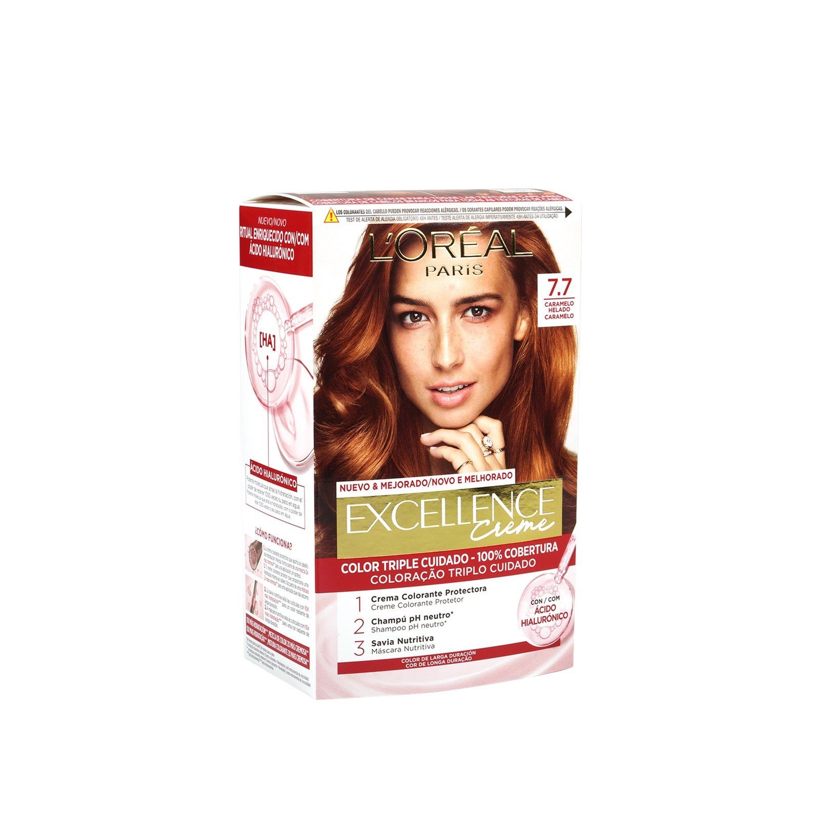 L'Oréal Paris Excellence Creme Hair Dye 7.7 Iced Caramel