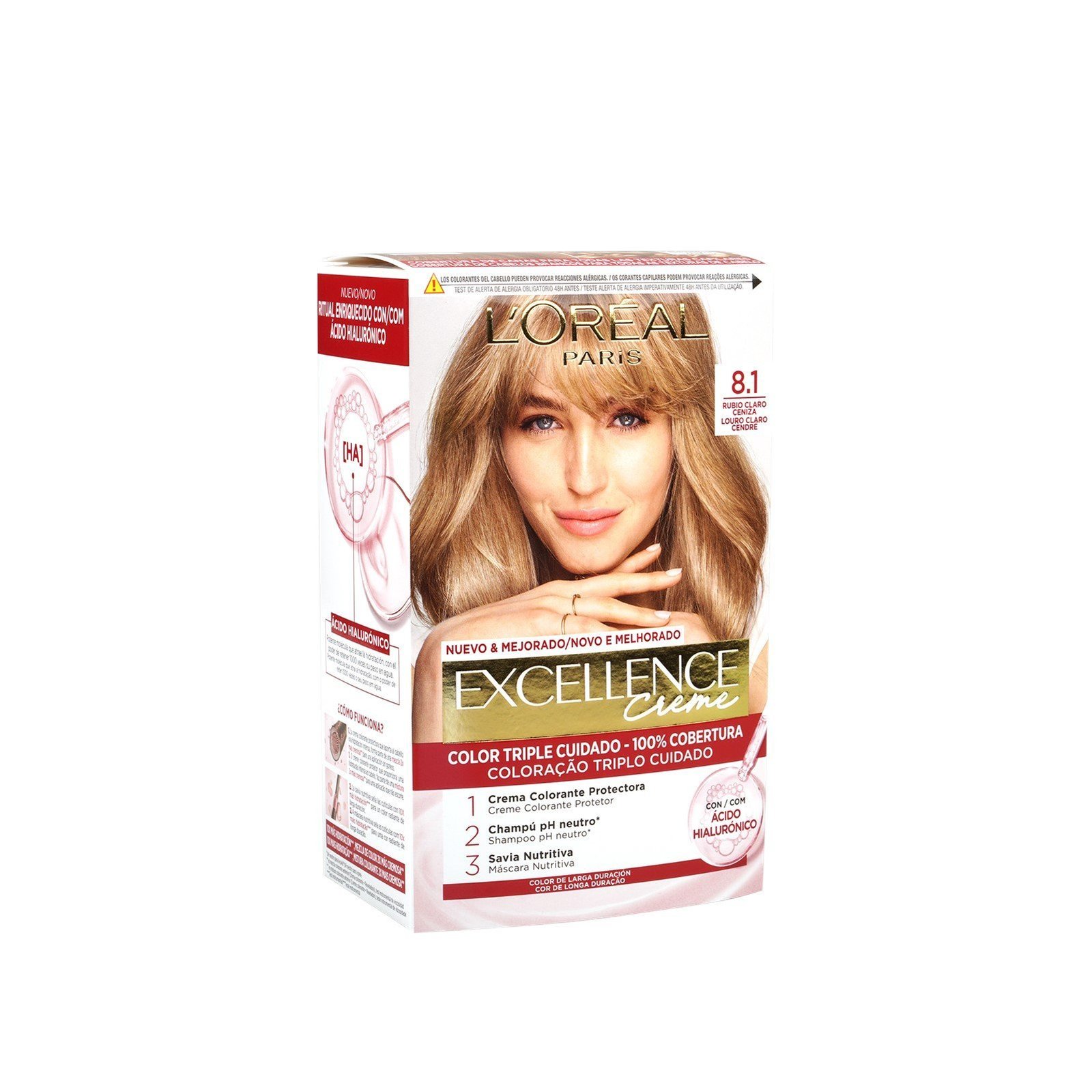 L'Oréal Paris Excellence Creme Hair Dye 8.1 Ash Blonde