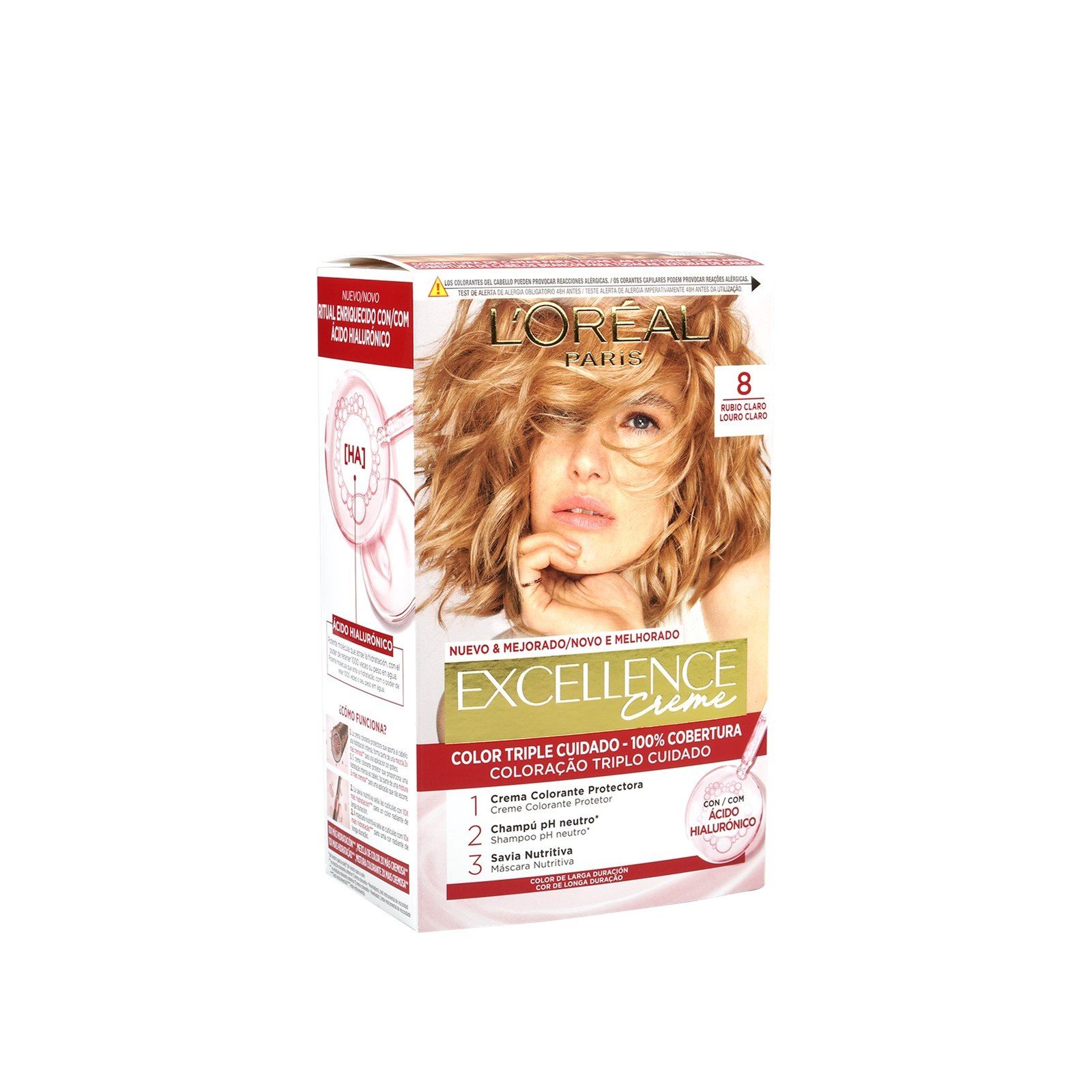 L'Oréal Paris Excellence Creme Hair Dye 8 Natural Blonde