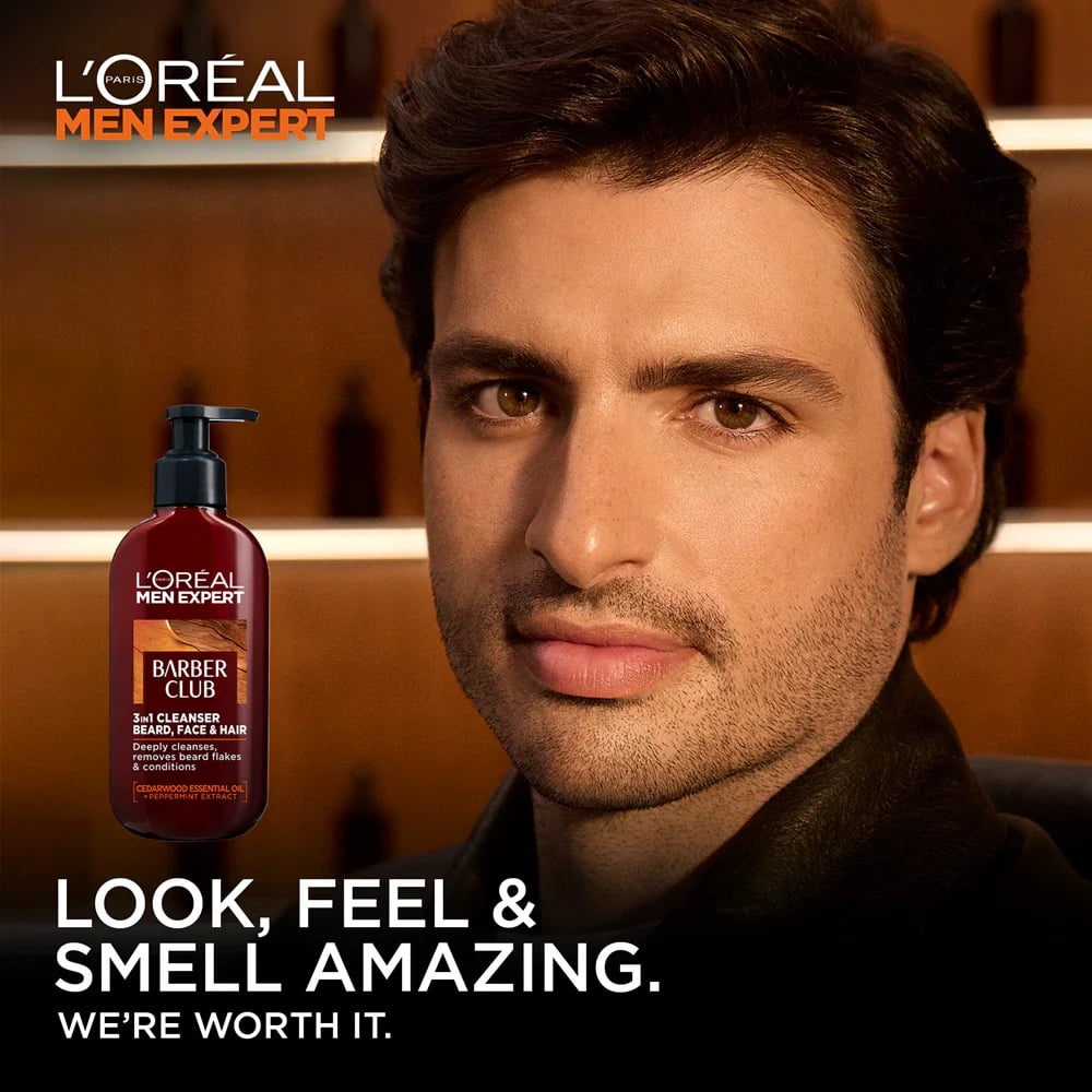 L'Oréal Paris Men Expert Barber Club Beard, Face & Hair Wash 200ml