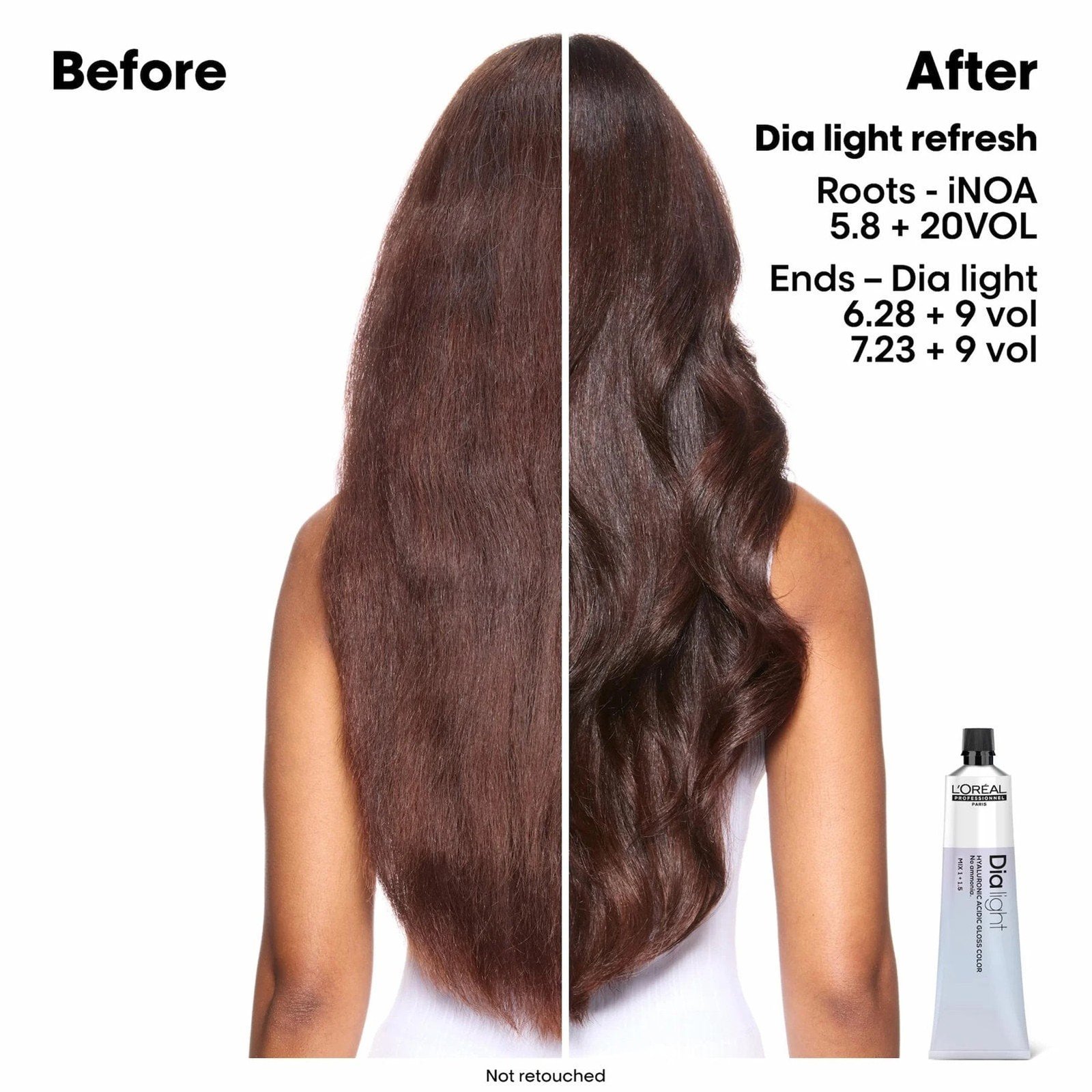 L'Oréal Professionnel Dia Light Hyaluronic Acidic Gloss Color Demi-Permanent Hair Dye 7.01 Natural Ash Blonde 60ml