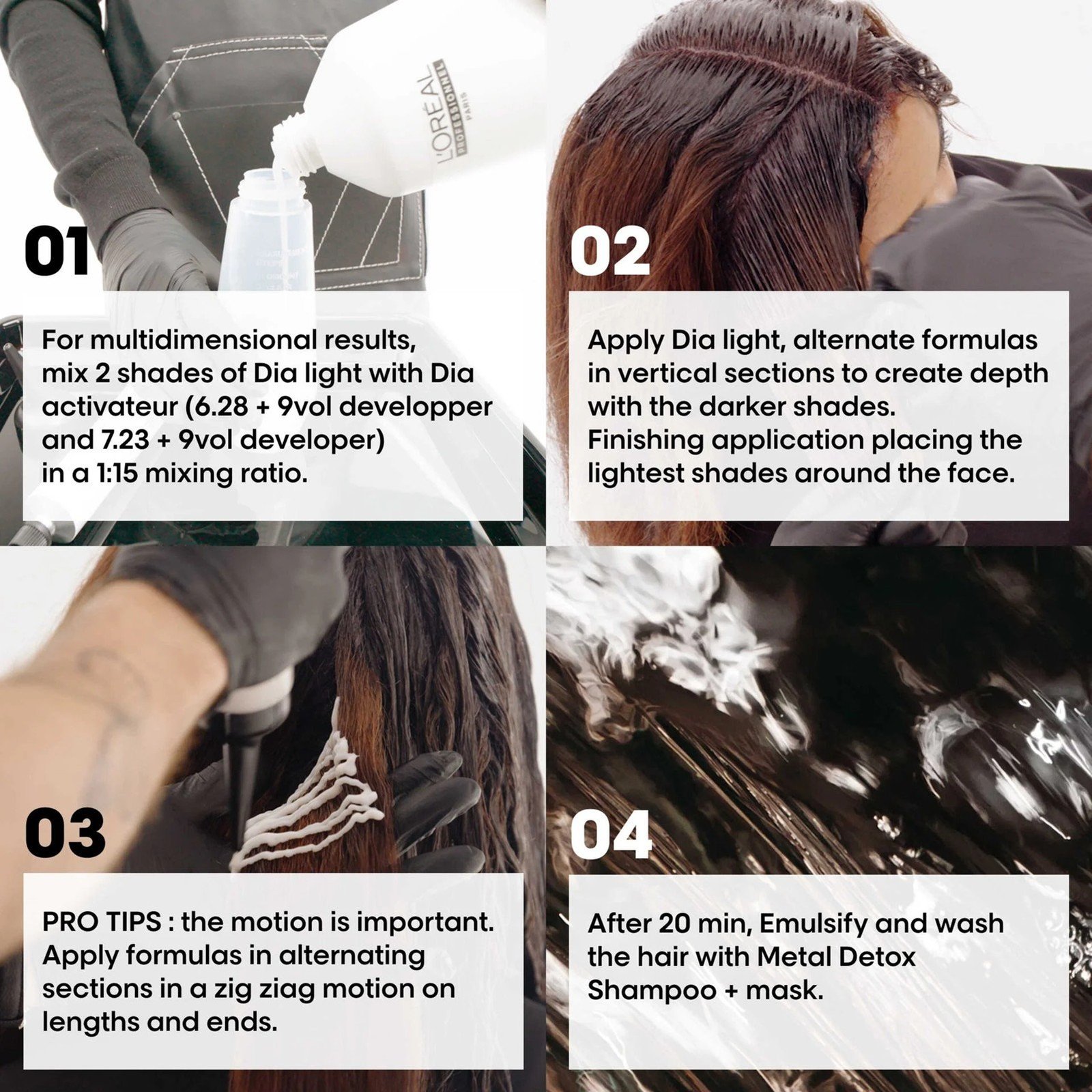 L'Oréal Professionnel Dia Light Hyaluronic Acidic Gloss Color Demi-Permanent Hair Dye 6.11 Dark Ash Deep Blonde 60ml