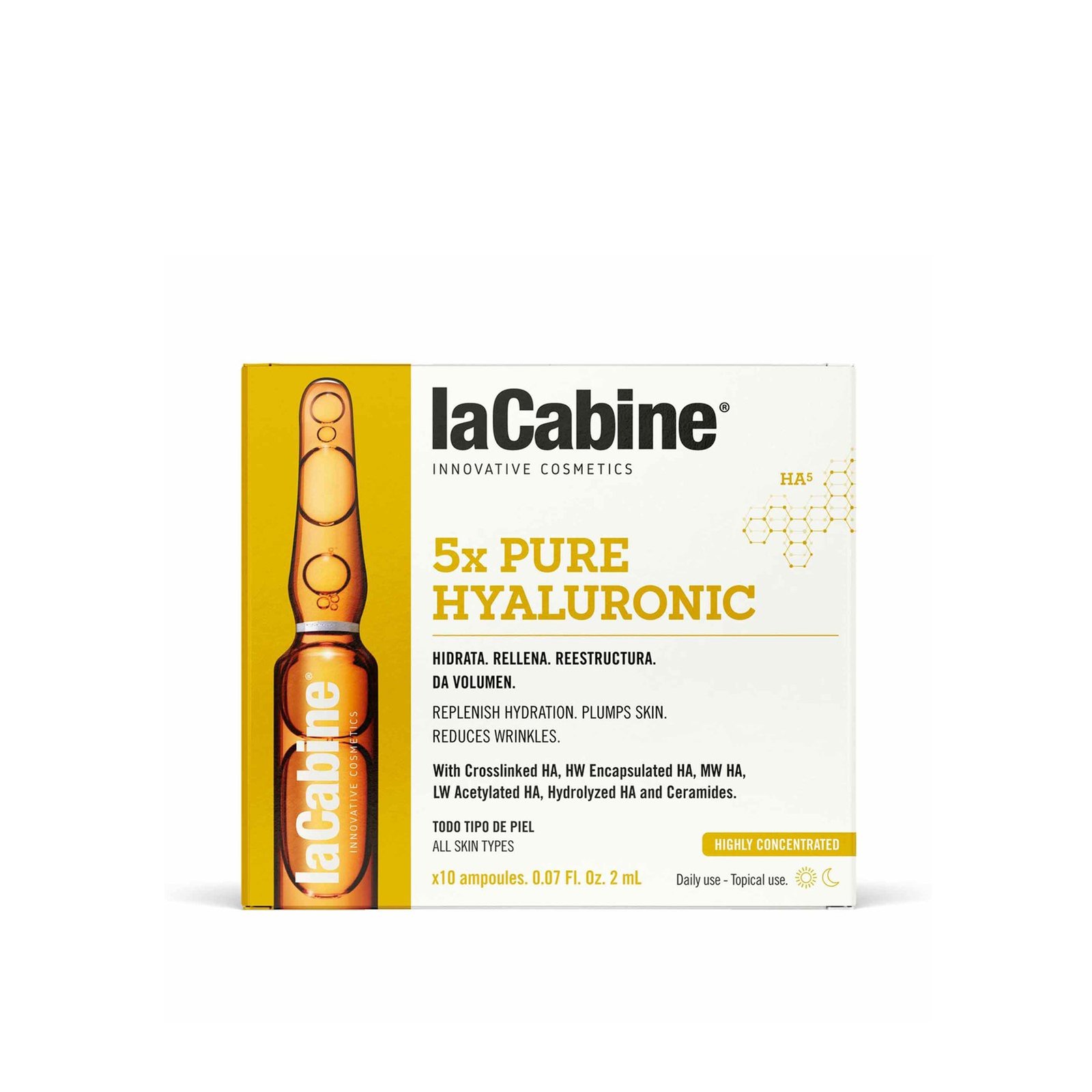 La Cabine 5x Pure Hyaluronic Concentrated Ampoules 10x2ml (10x0.07 fl oz)