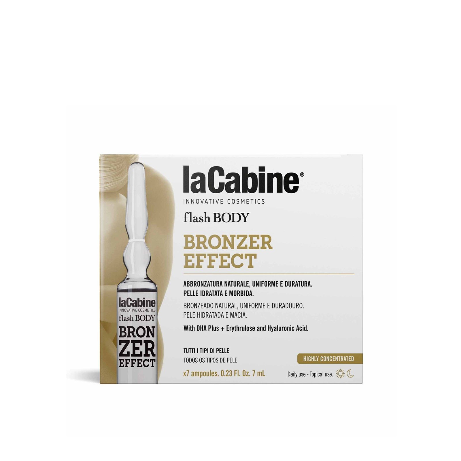 La Cabine Flash Body Bronzer Effect Concentrated Ampoules 7x7ml