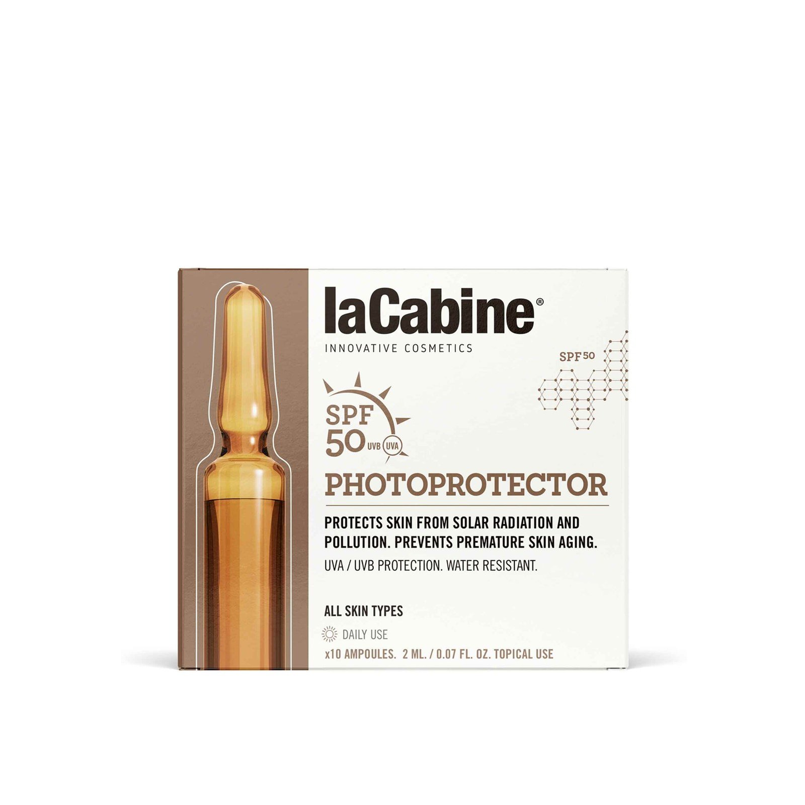 La Cabine Photoprotector Sunscreen SPF50 Concentrated Ampoules 10x2ml