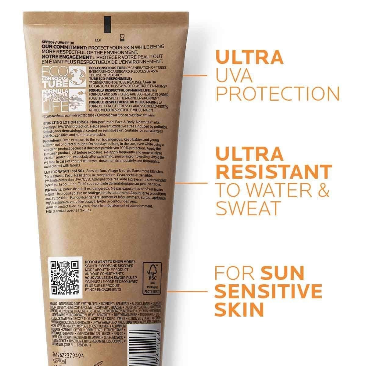 La Roche-Posay Anthelios Hydrating Lotion Eco-Tube SPF50+ Sunscreen 250ml