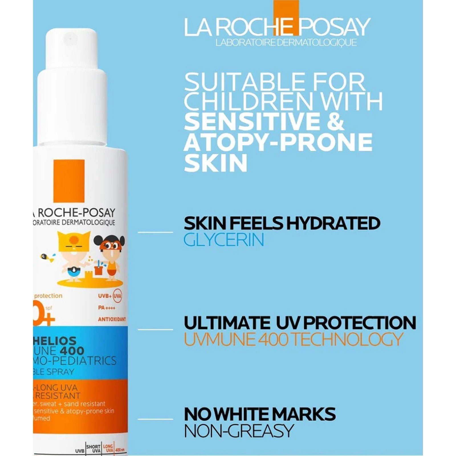 La Roche-Posay Anthelios UVMune 400 Dermo-Pediatrics Invisible Sunscreen Spray SPF50+ 200ml