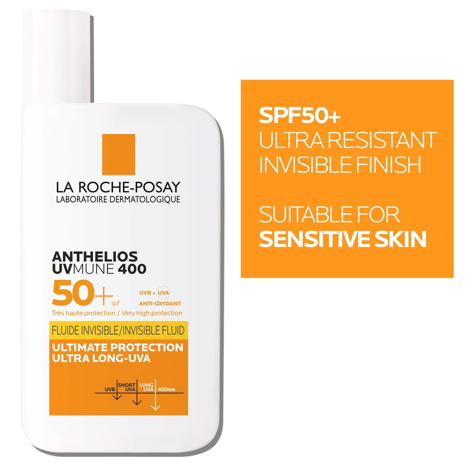 La Roche-Posay Anthelios UVMune 400 Invisible Fluid Fragrance-Free SPF50+ Sunscreen 50ml