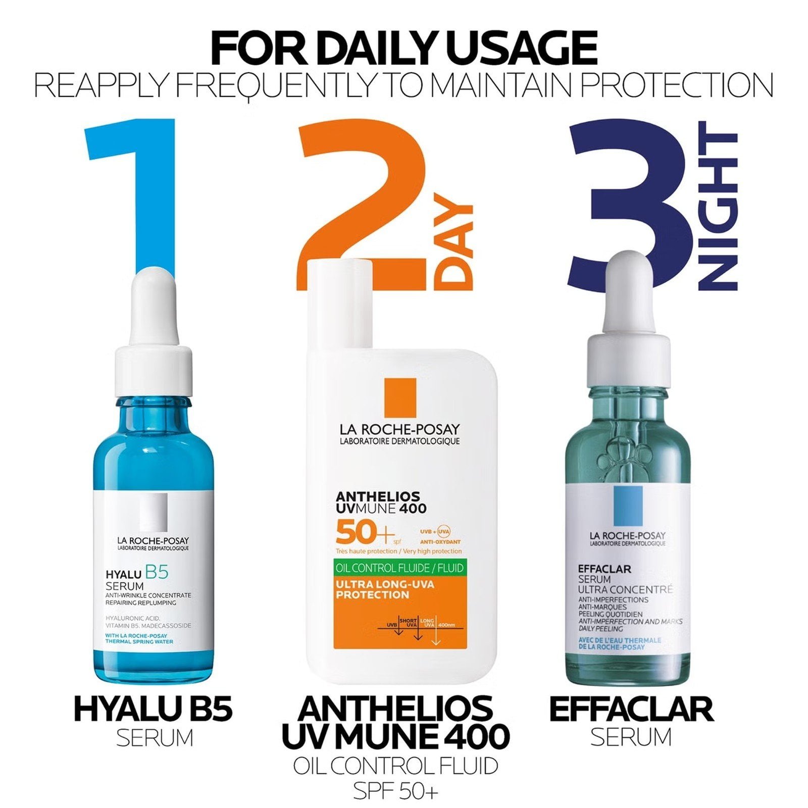 La Roche-Posay Anthelios UVMune 400 Oil Control Fluid Sunscreen SPF50+ 50ml