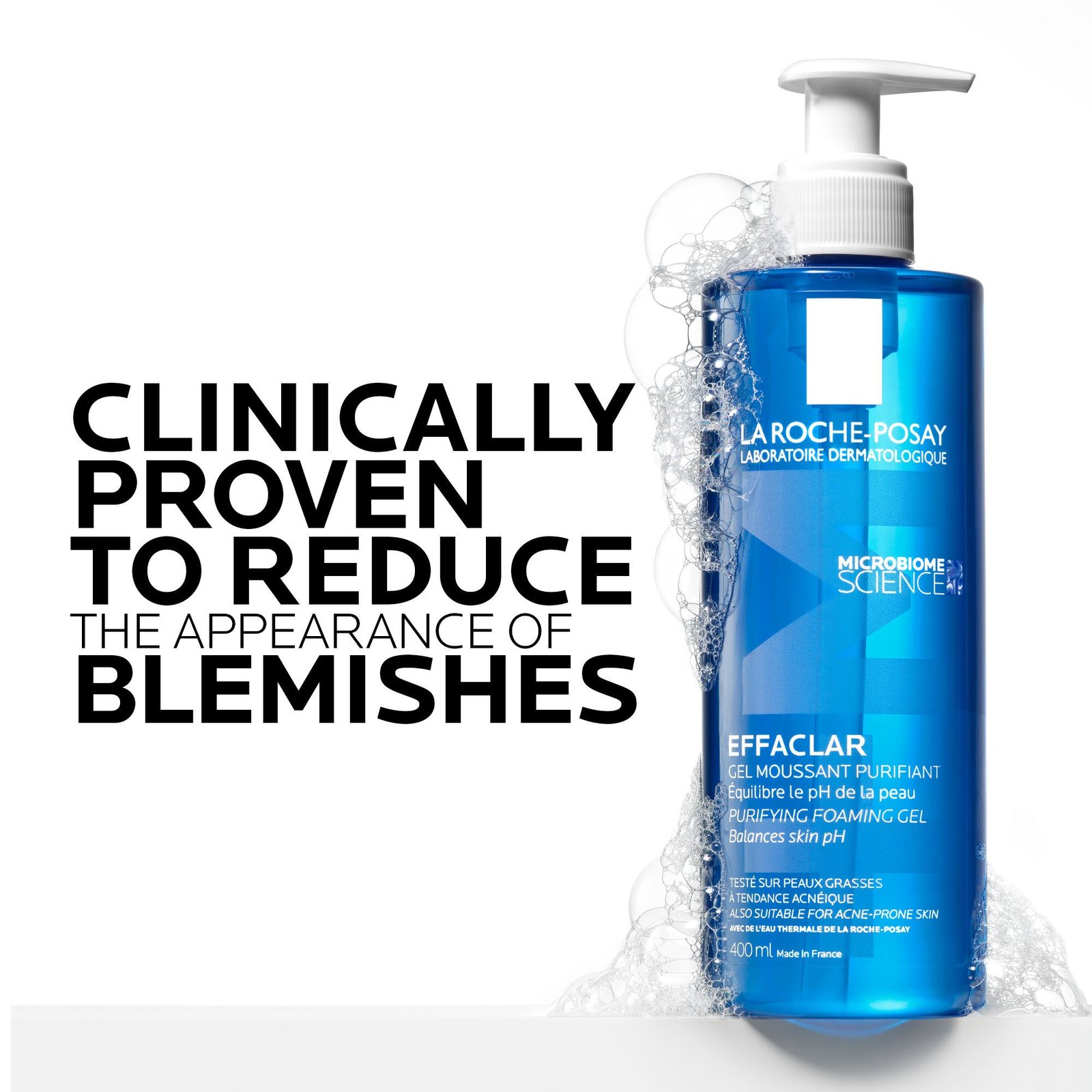 La Roche-Posay Effaclar +M Valomasis Putojantis Gelis Riebiai Odai 400ml
