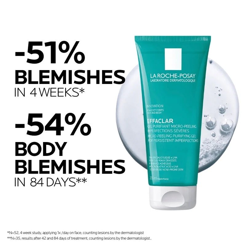 La Roche-Posay Effaclar Micro-تقشير منقي جل 200ml