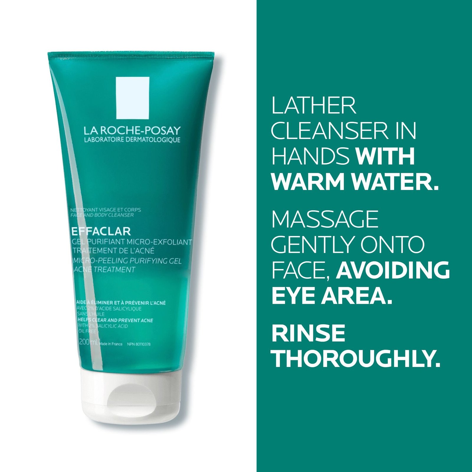La Roche-Posay Effaclar Micro-تقشير منقي جل 200ml