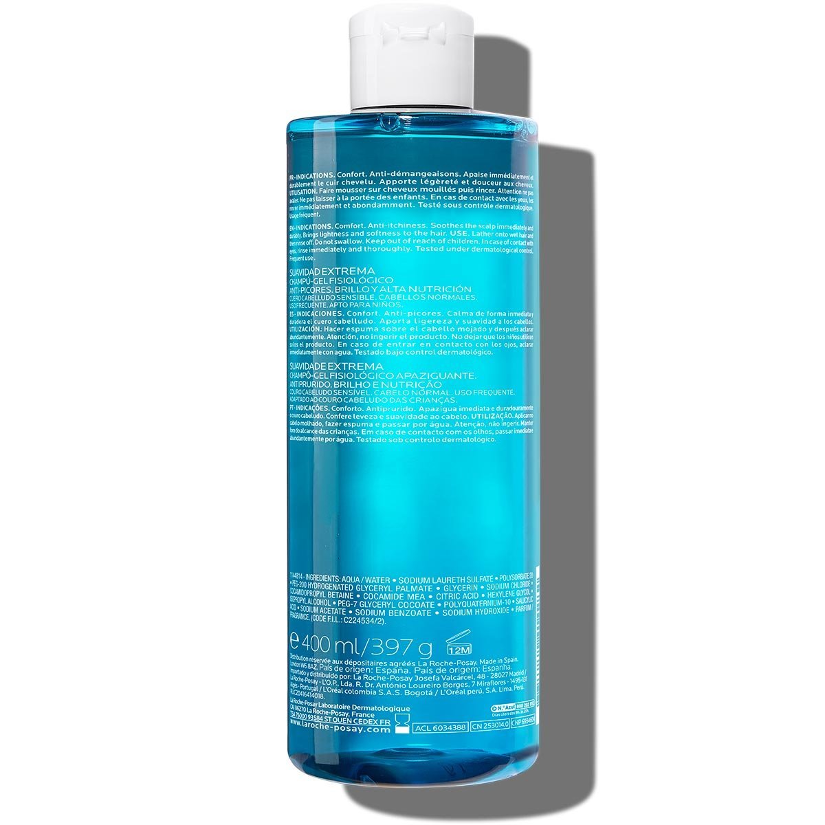La Roche-Posay Kerium Gel-Champú Extra Suave Antipicor 400ml