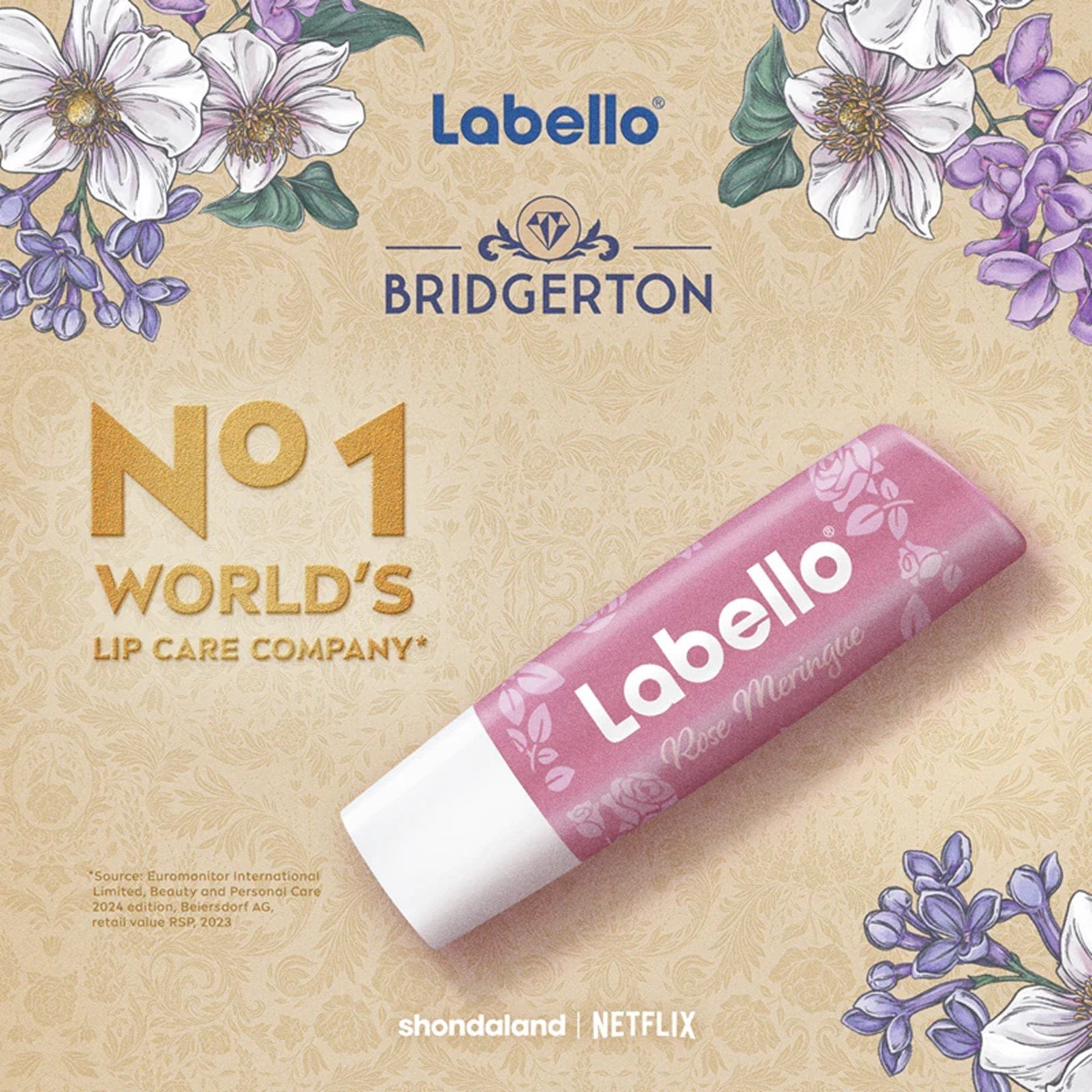 Labello Bridgerton Lip Balm Rose Meringue 4.8g