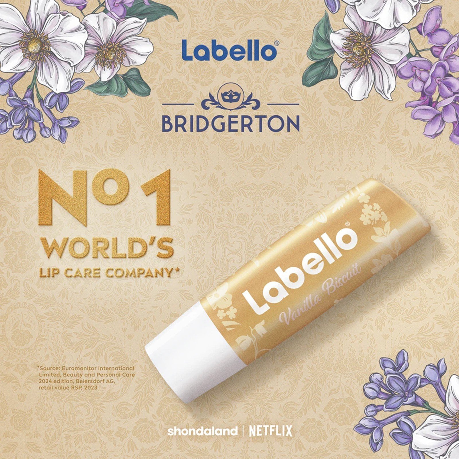 Labello Bridgerton Lip Balm Vanilla Biscuit 4.8g
