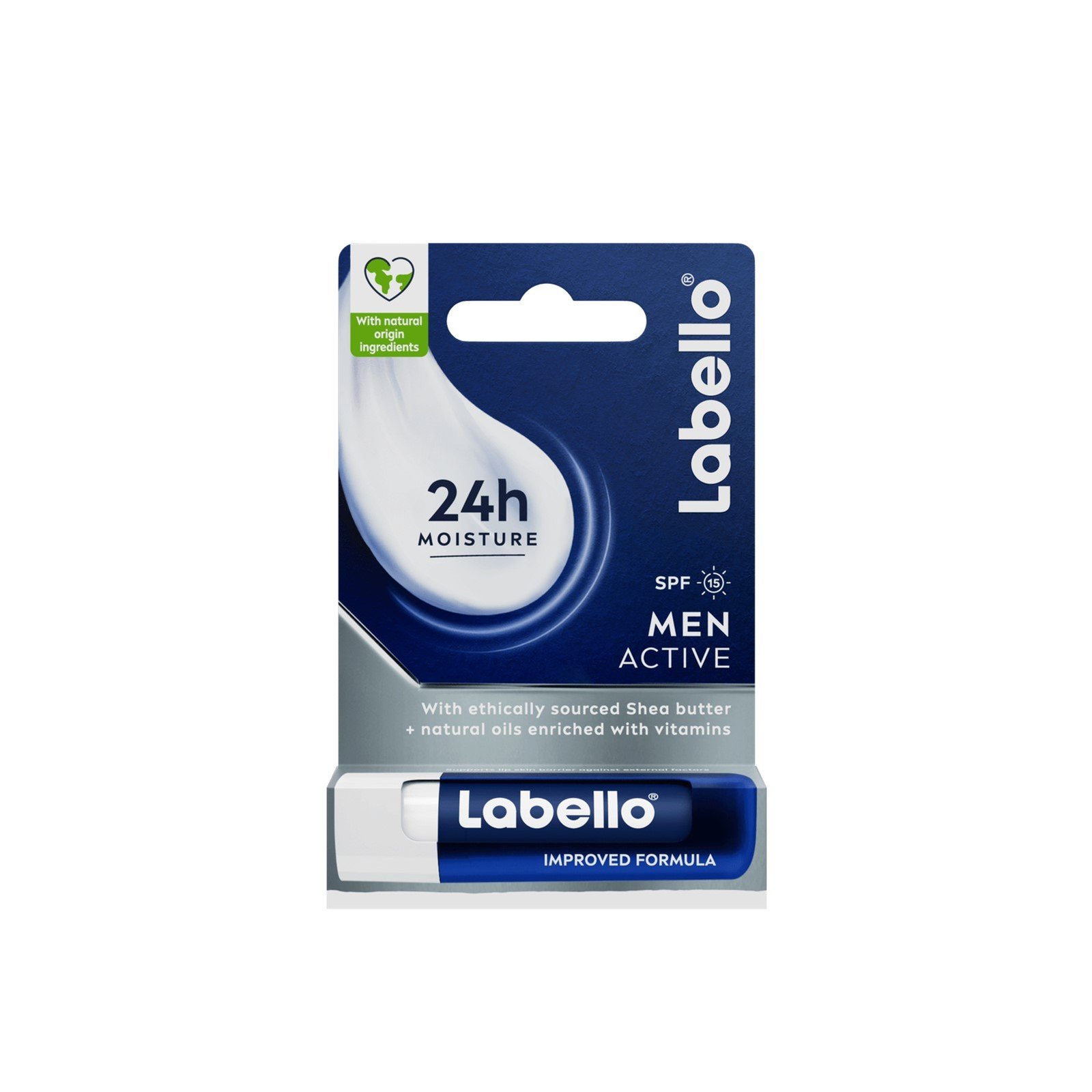 Labello Men Active 24h Moisture Lip Balm SPF15 4.8g (0.16oz)