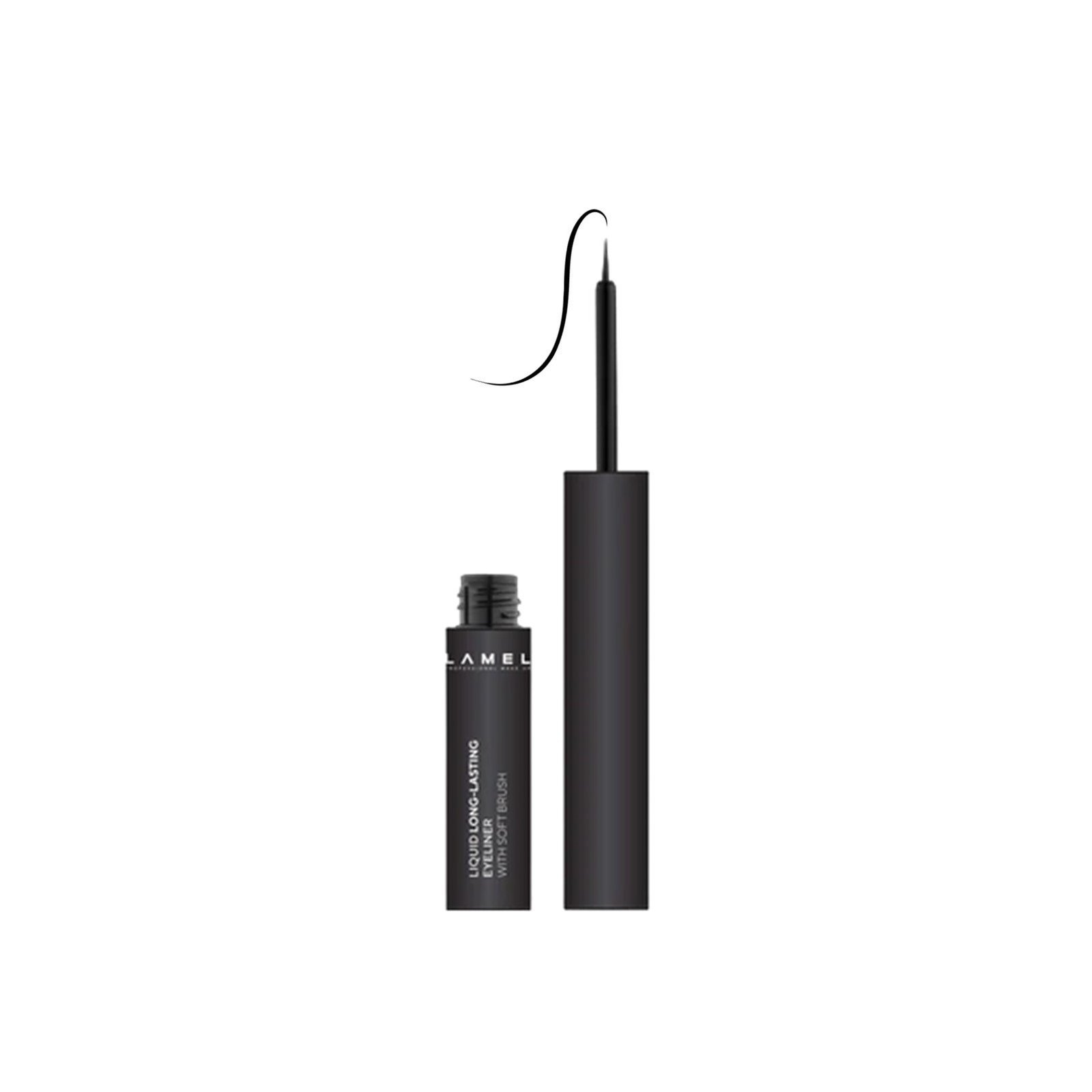 Lamel Liquid Long-Lasting Eyeliner With Soft Brush 401 Carbon Black 4ml