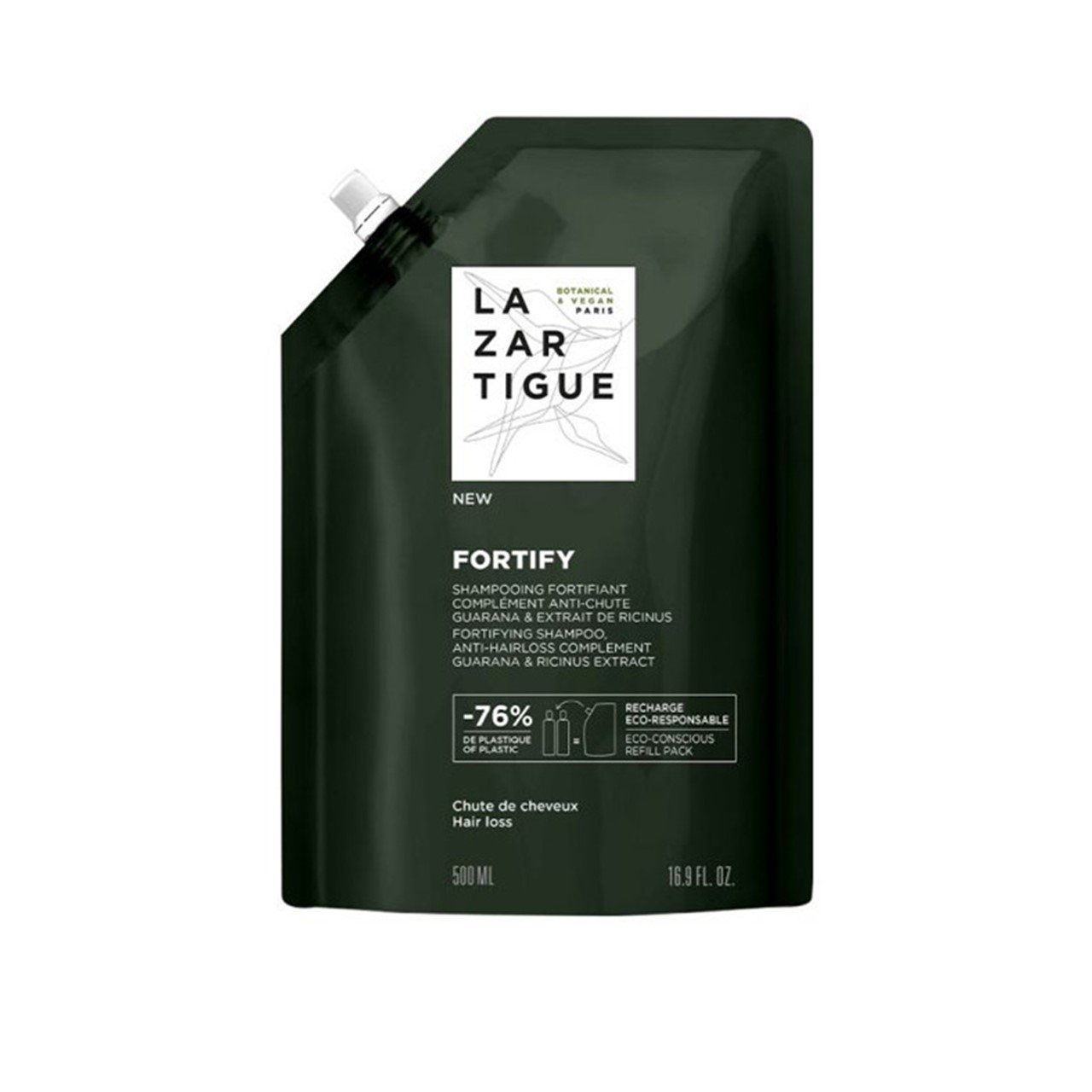 Lazartigue Fortify Fortifying Anti-Hairloss Shampoo Eco Refill 500ml (16.9 fl oz)