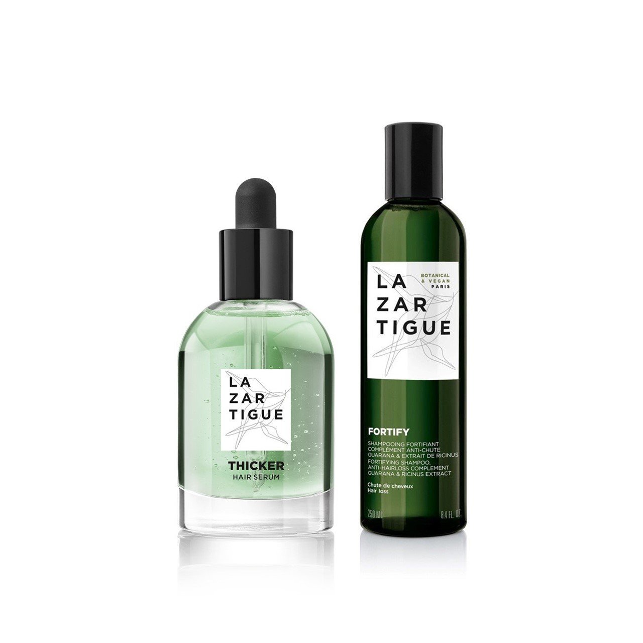 Lazartigue Thicker Hair Serum 50ml + Fortify Fortifying Shampoo 250ml