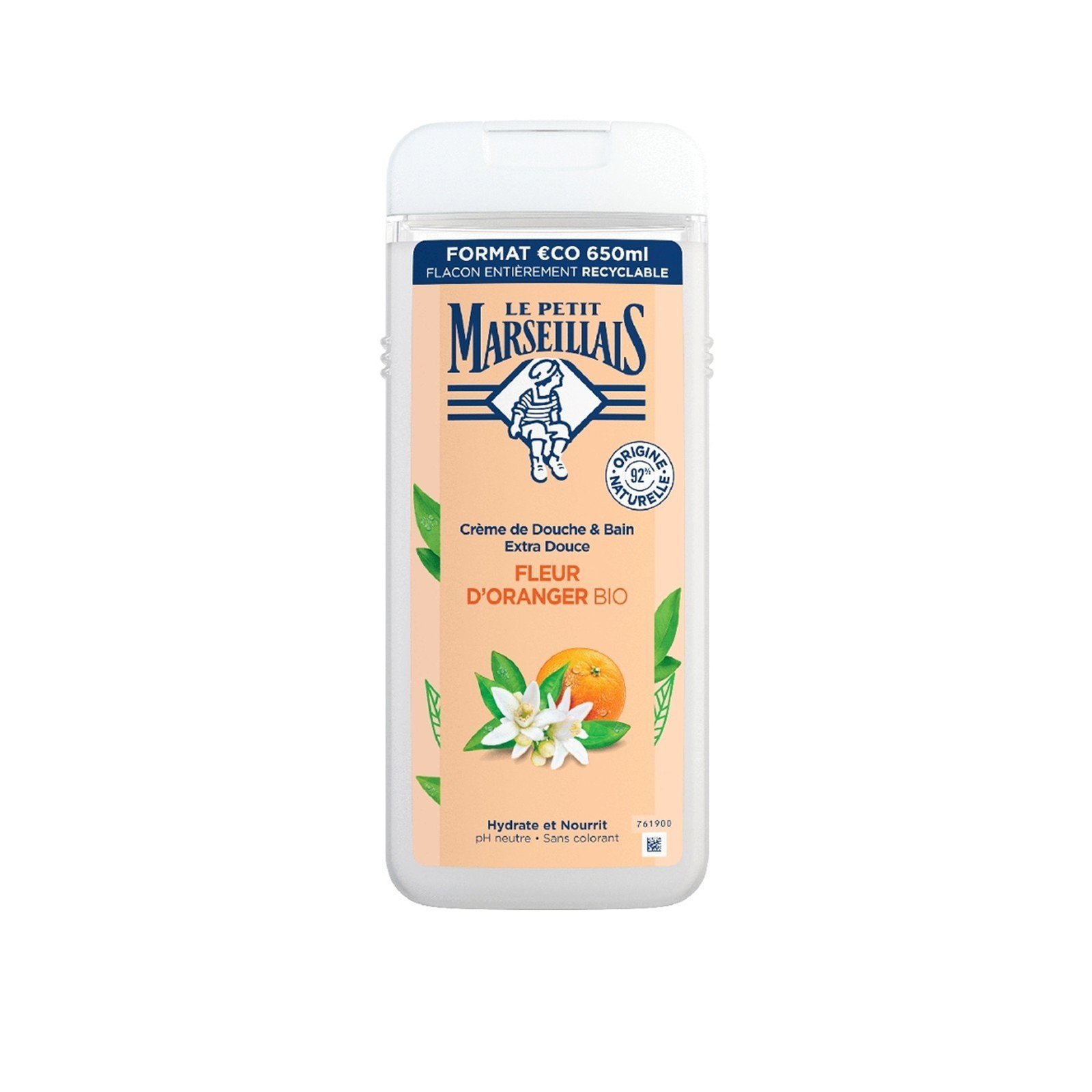 Le Petit Marseillais Extra Gentle Shower Cream with Organic Orange Blossom 650ml
