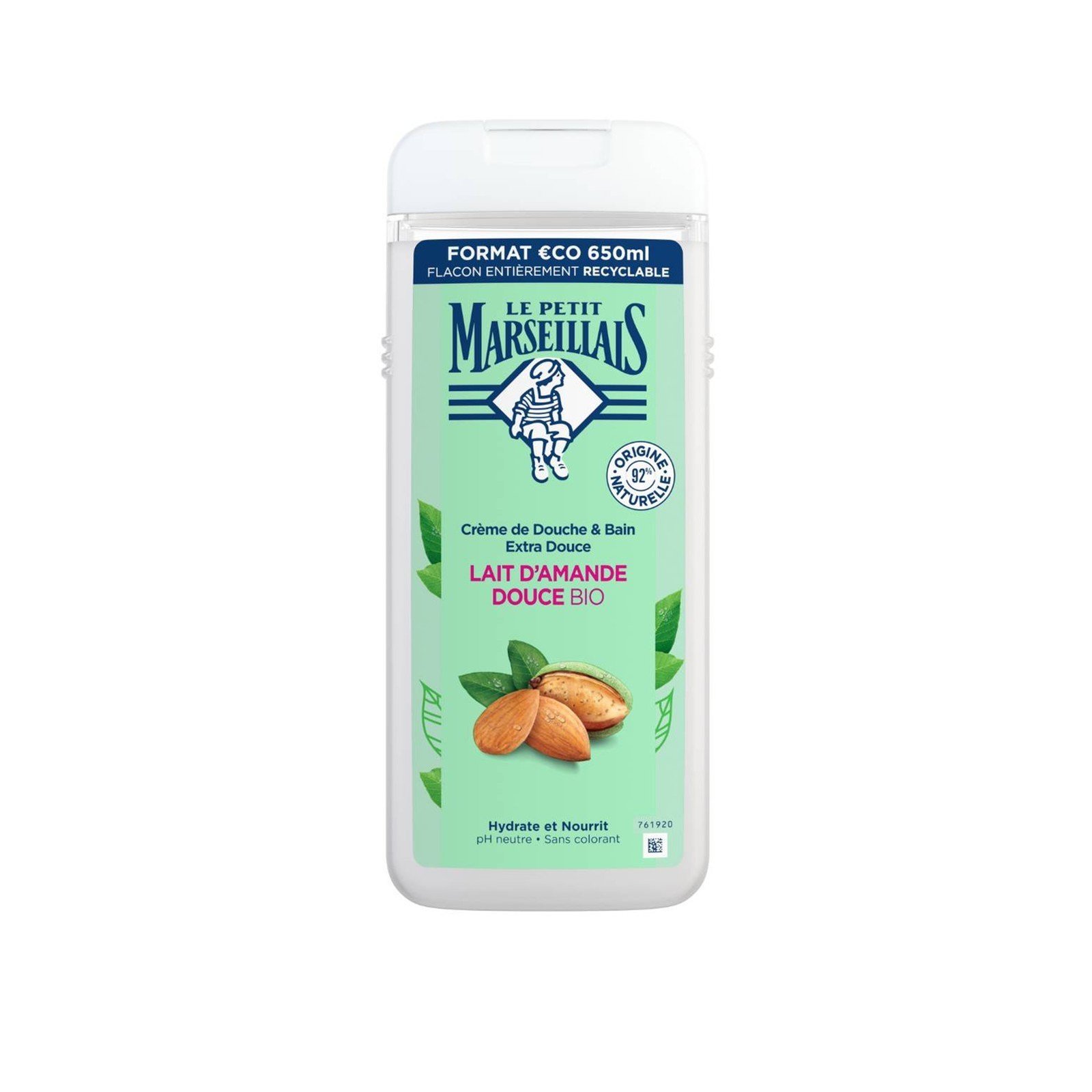 Le Petit Marseillais Extra Gentle Shower Cream with Organic Sweet Almond Milk 650ml