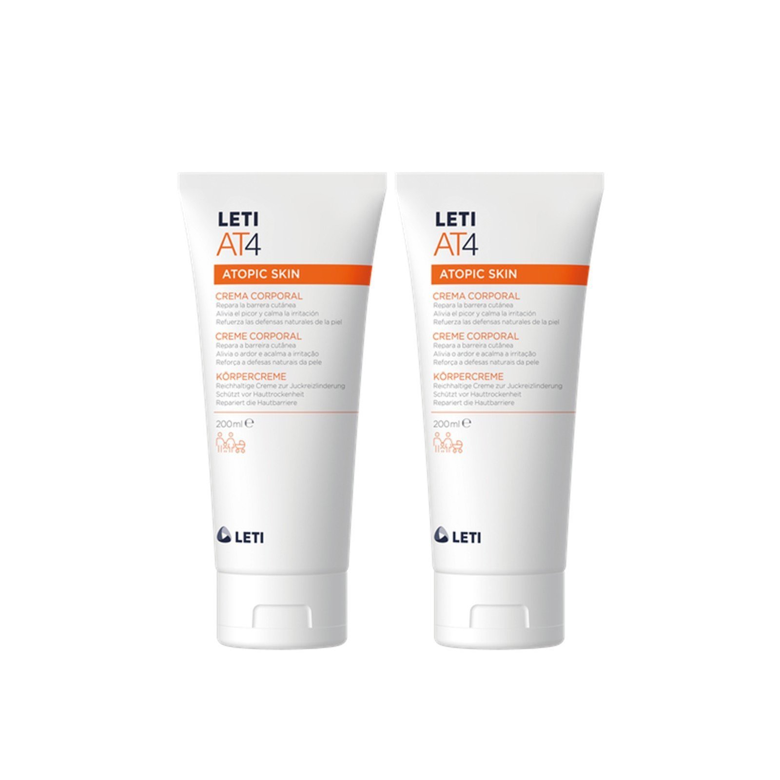 LETI AT4 Atopic Skin Body Cream 2x200ml
