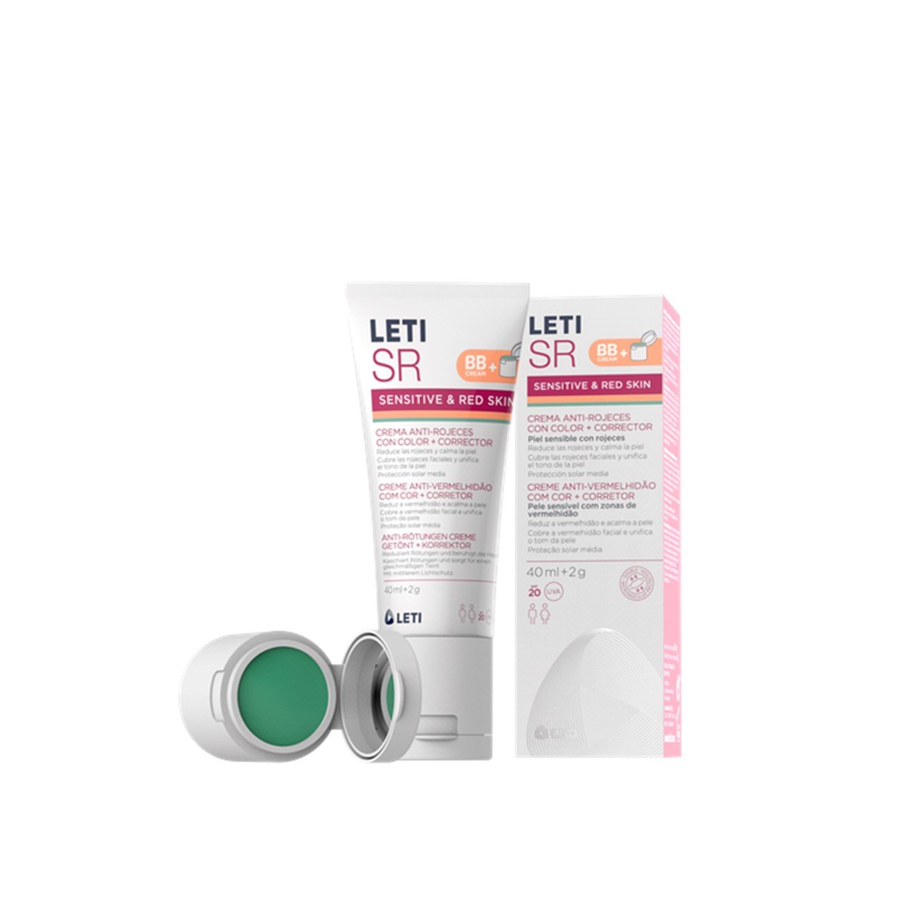 LETI SR Sensitive & Red Skin BB Cream + Corrector SPF20 40ml (1.35fl oz)