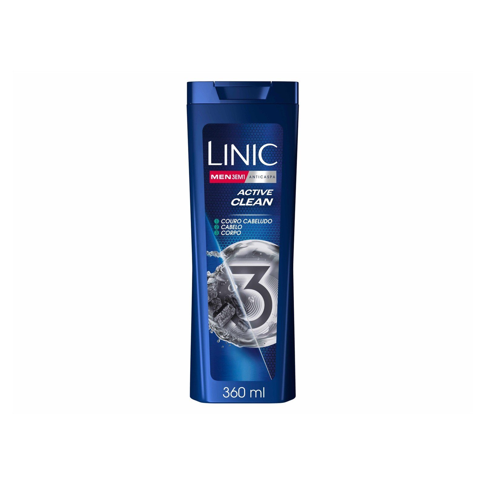 Linic Men Anti-Dandruff 3-In-1 Active Clean Shampoo 360ml