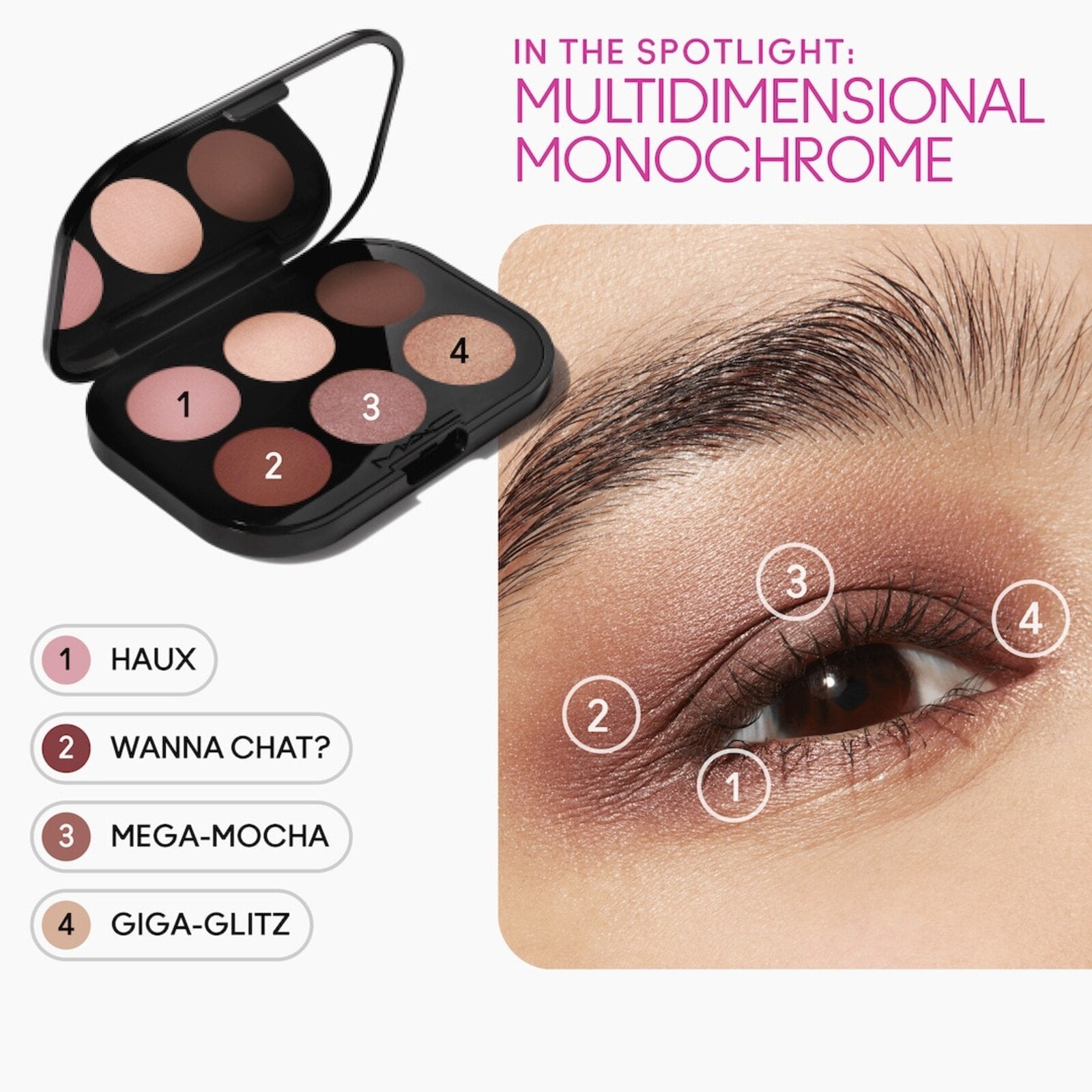 M.A.C Cosmetics Connect In Color Eyeshadow Palette Embedded in Burgundy
