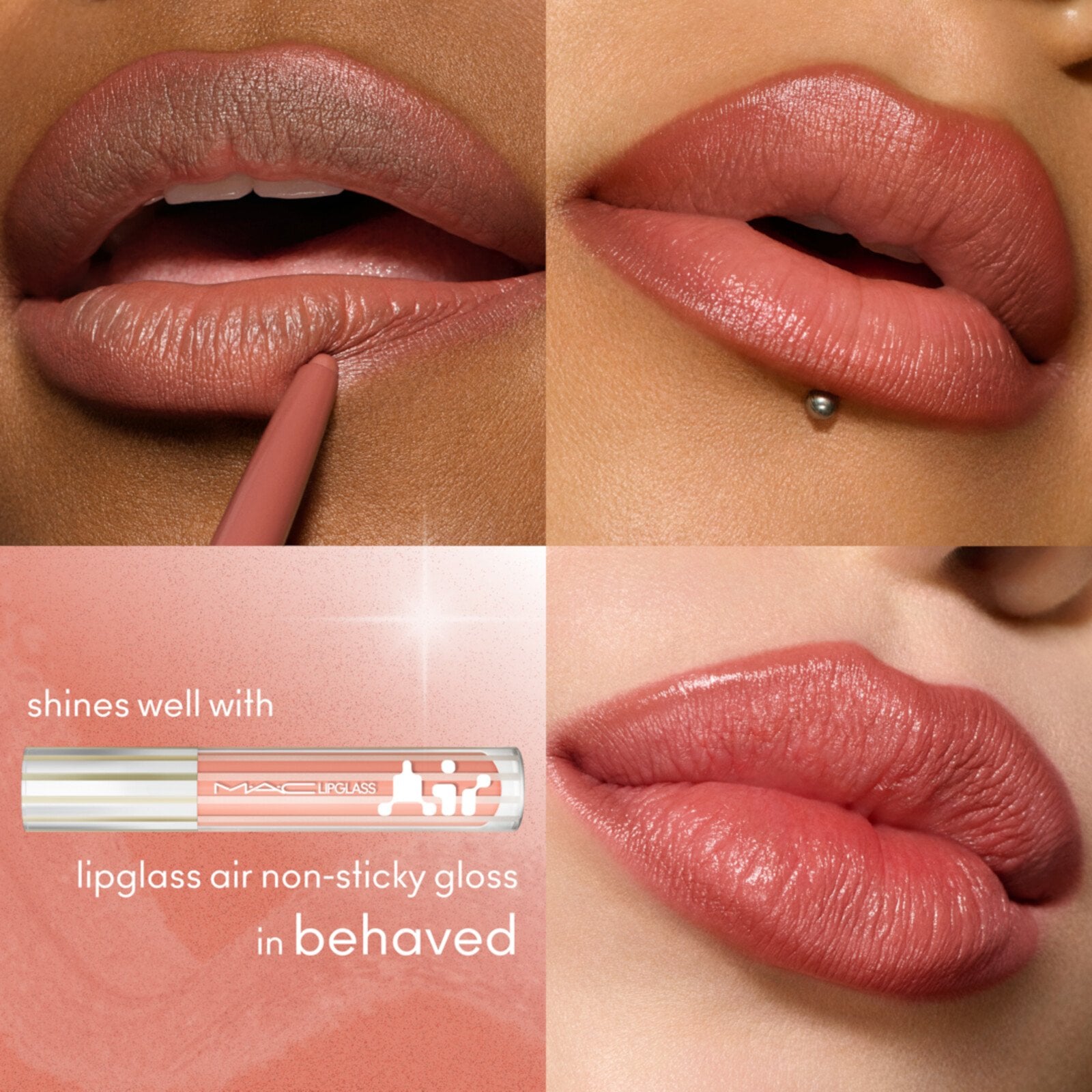 M.A.C Cosmetics Lip Glazer Glossy Liner Velvet Teddy 0.25g