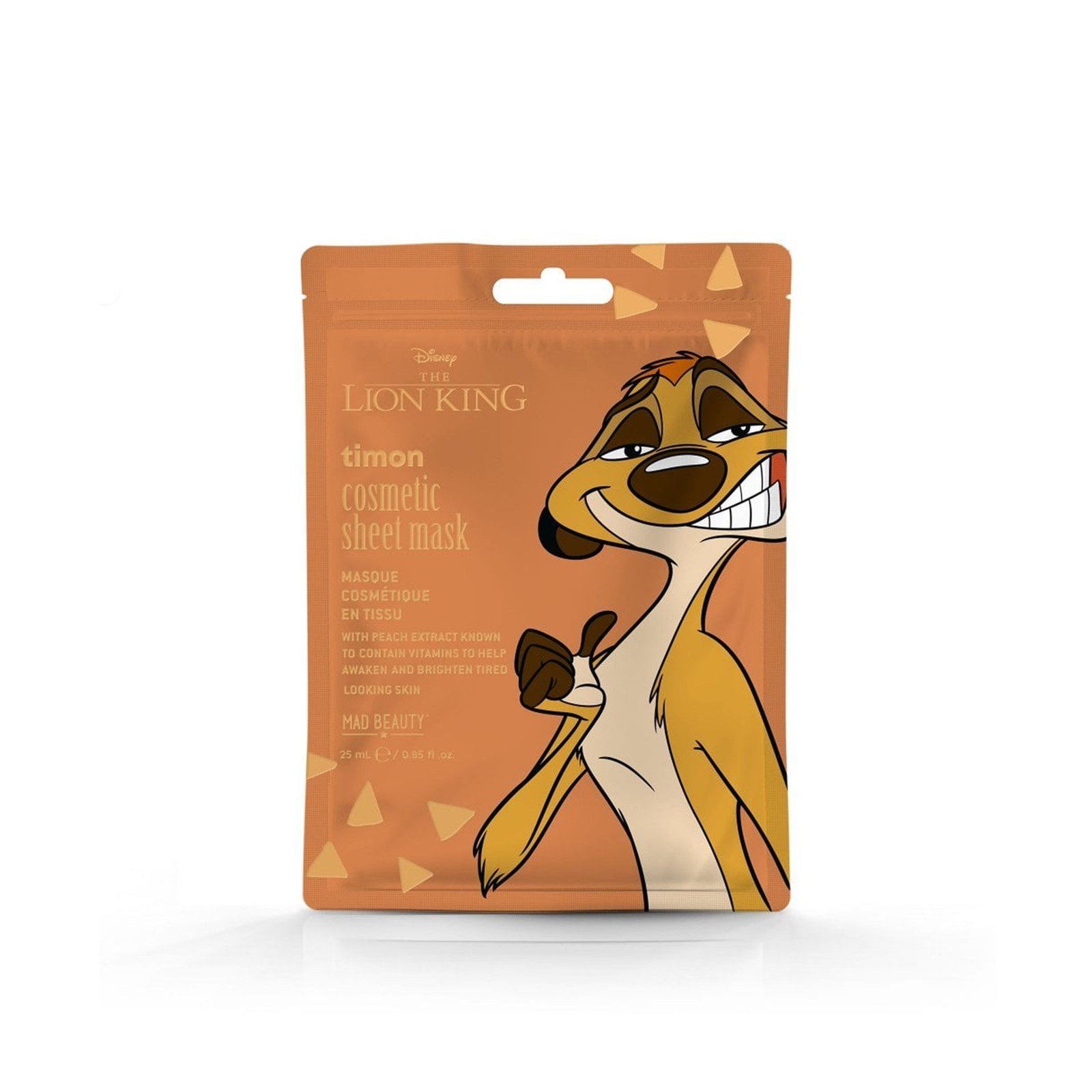 Mad Beauty Disney The Lion King Cosmetic Sheet Mask Timon 25ml