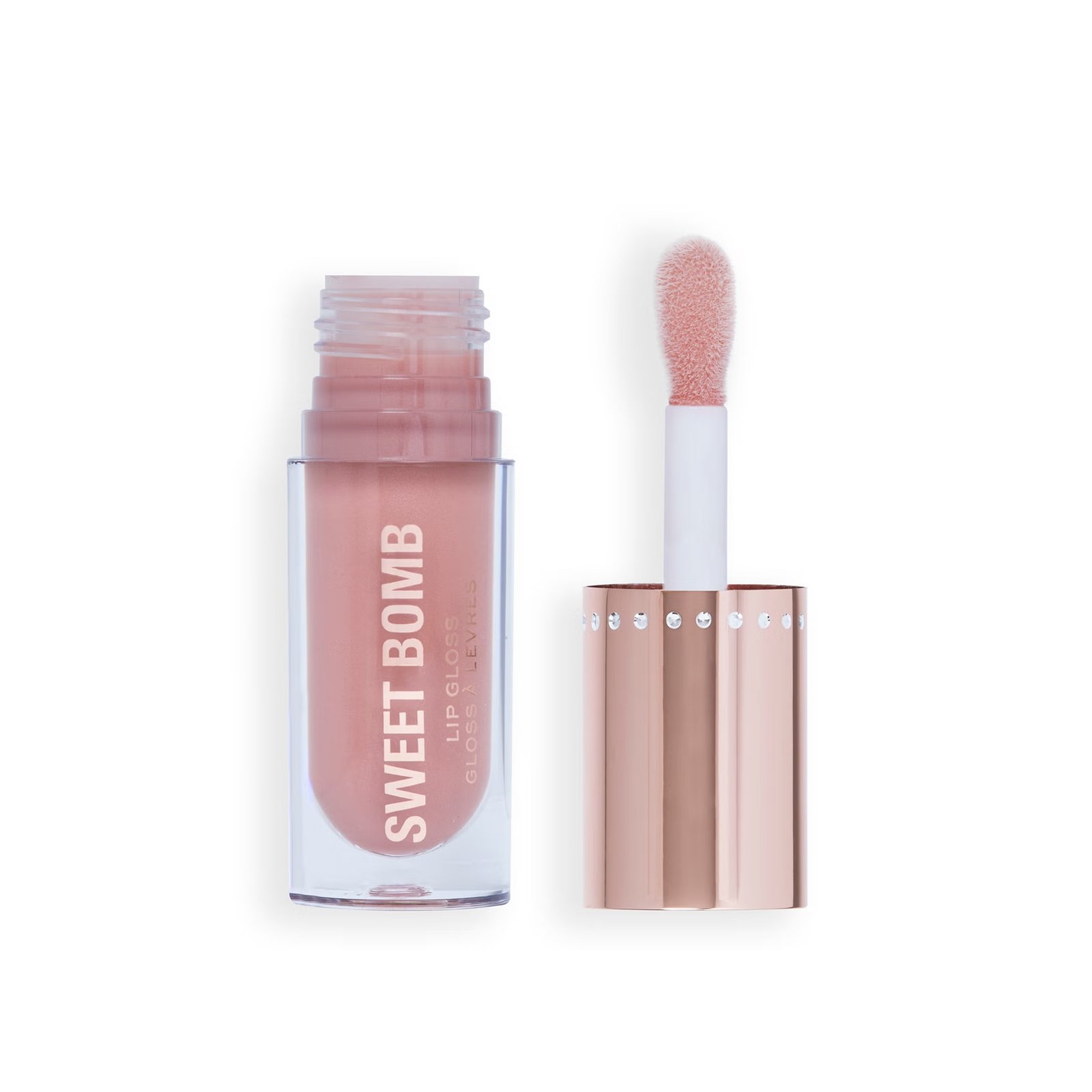 Makeup Revolution Sweet Bomb Lip Gloss Strawberry Swirl Nude 4.5ml (0.15floz)