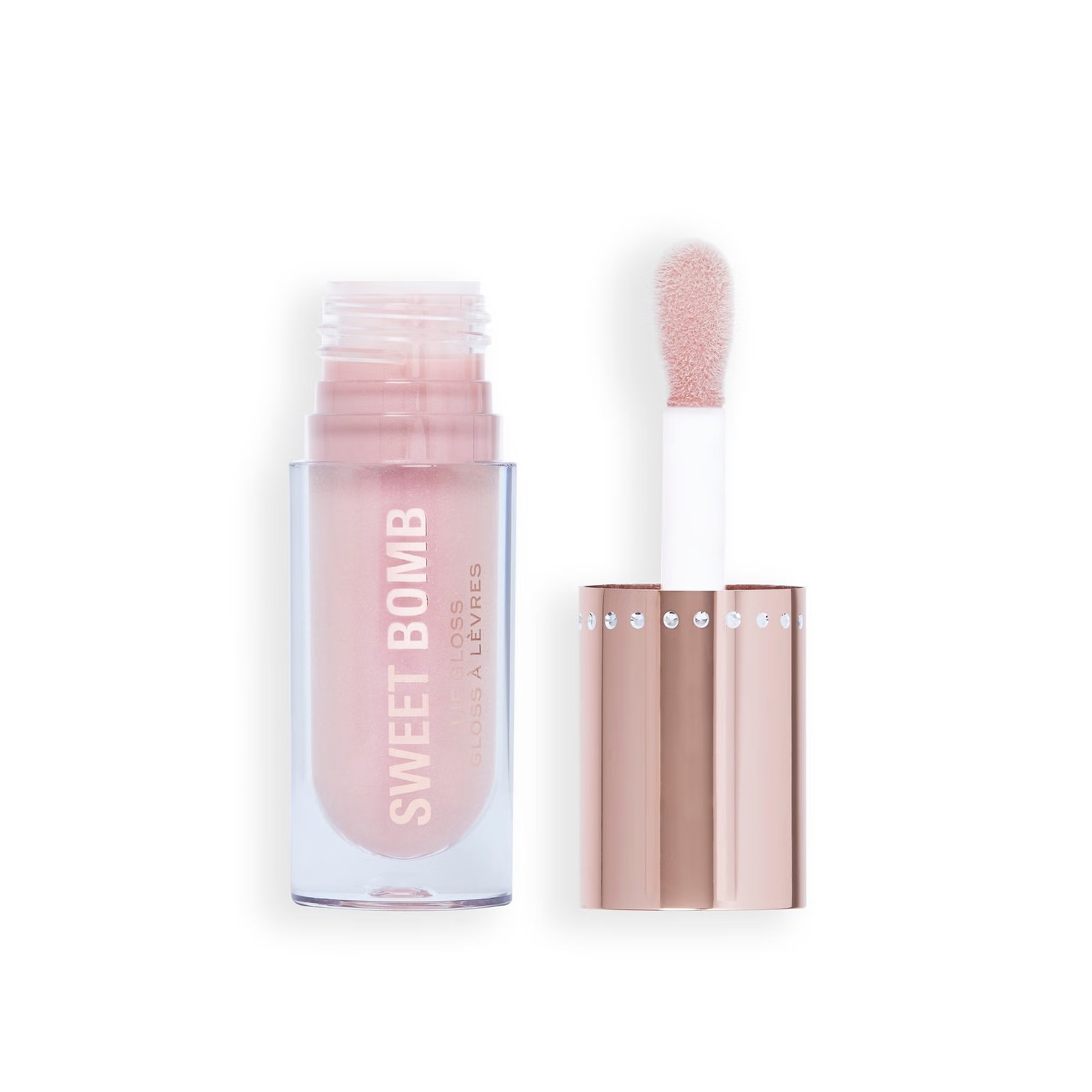 Makeup Revolution Sweet Bomb Lip Gloss Vanilla Ice White Holo 4.5ml
